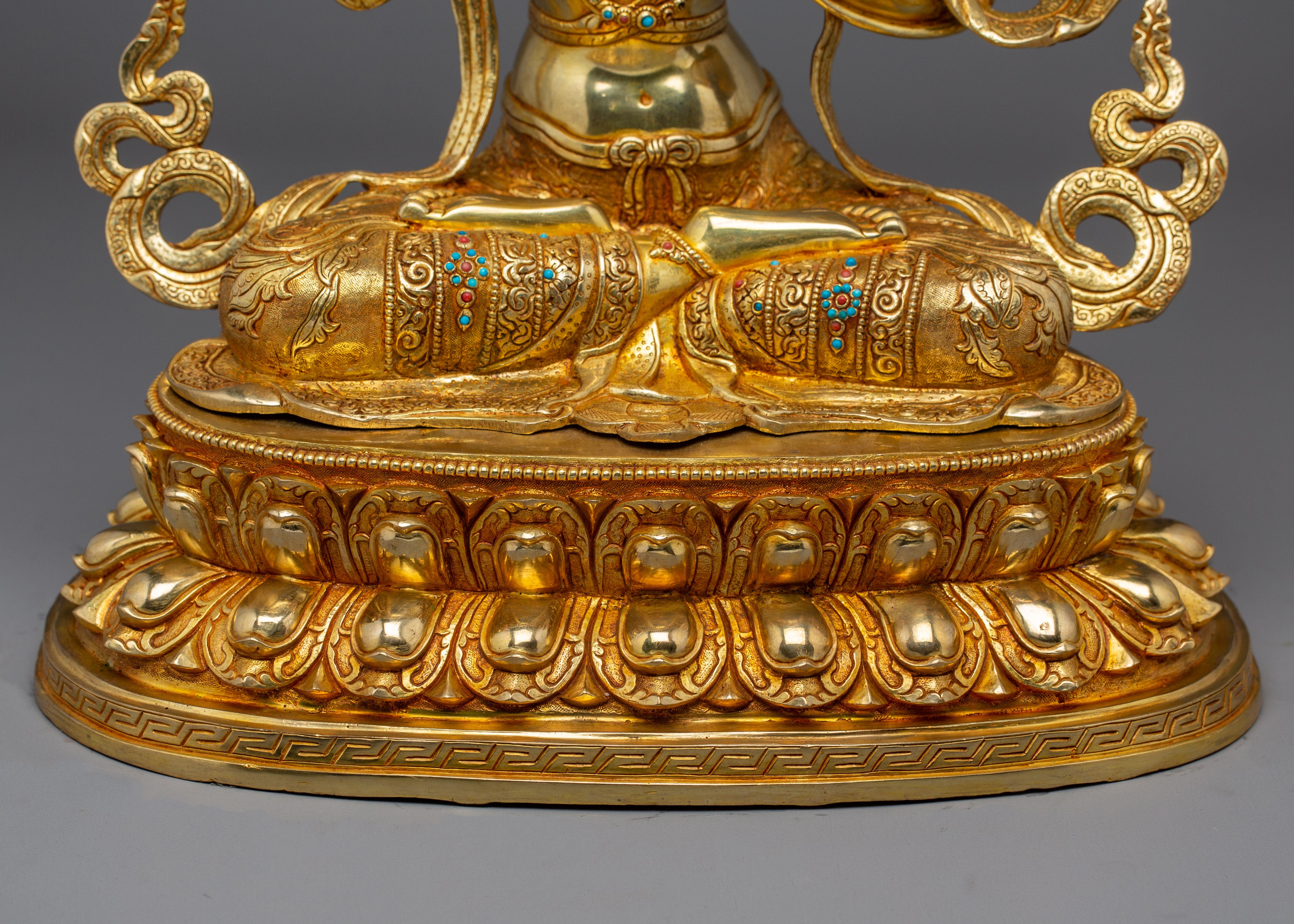 Golden Manjushri Handmade Art | Buddhist Revered Deity