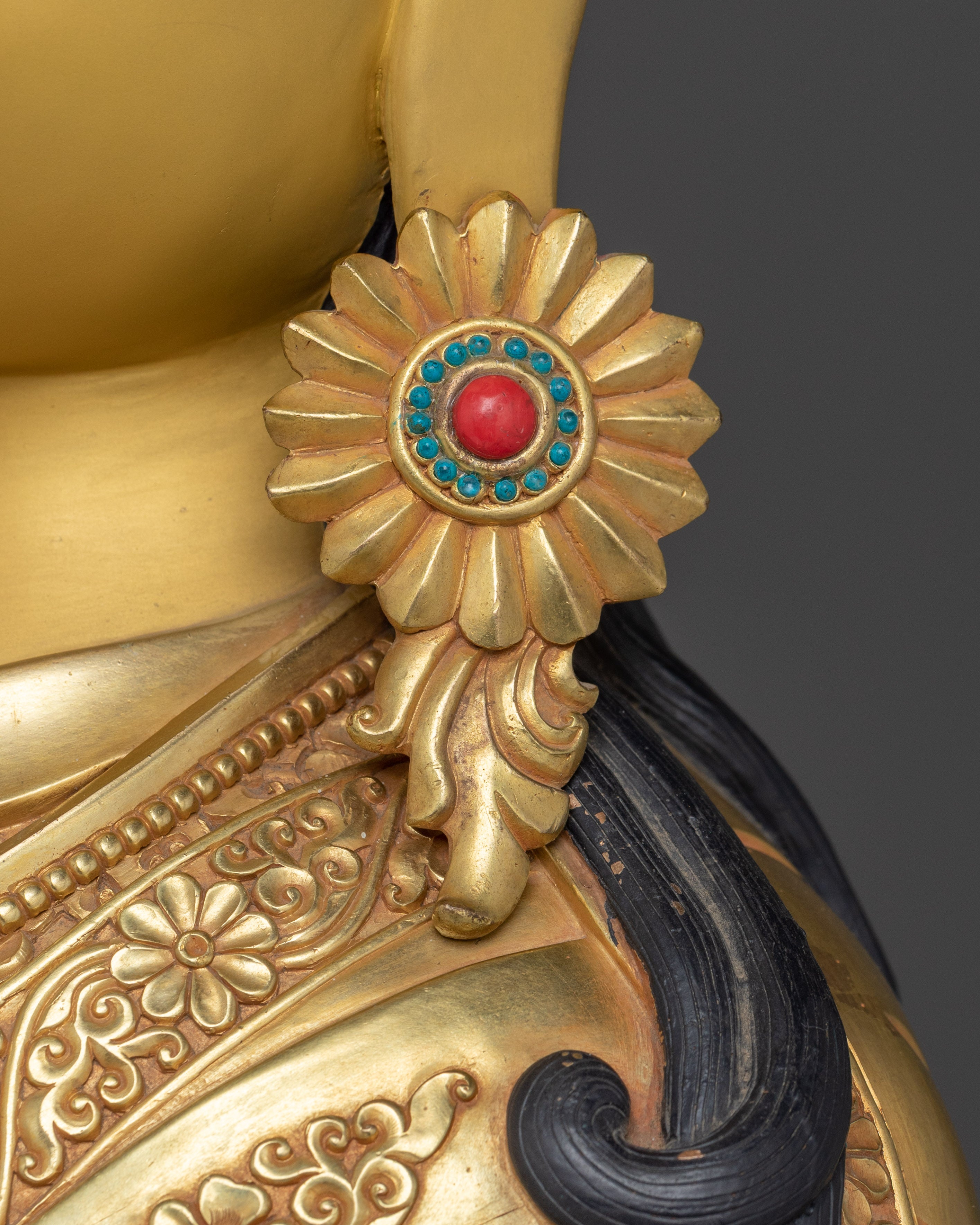 Nepalese Handmade Guru Rinpoche Artwork | Padmasambhava Figurine