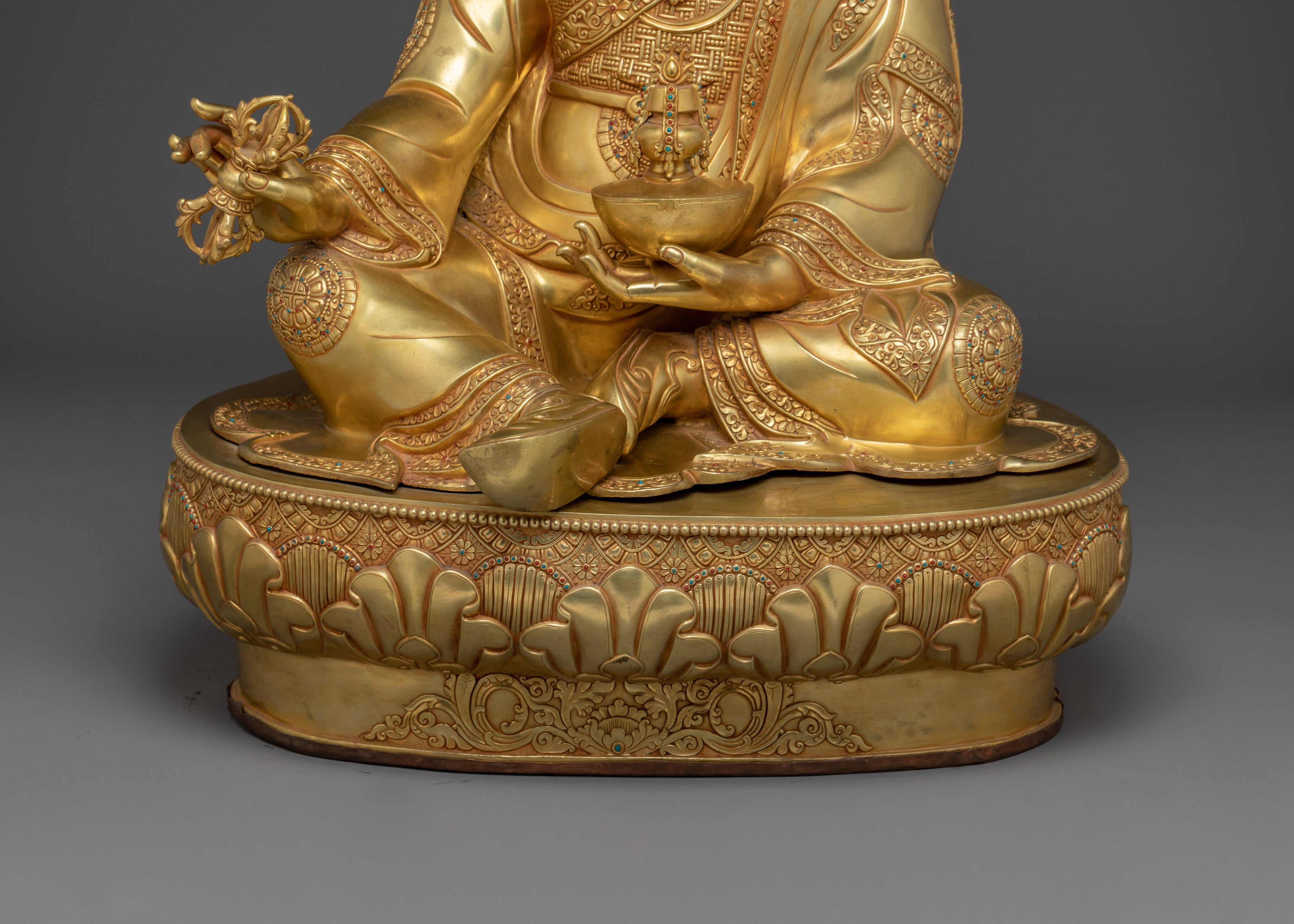 Nepalese Handmade Guru Rinpoche Artwork | Padmasambhava Figurine