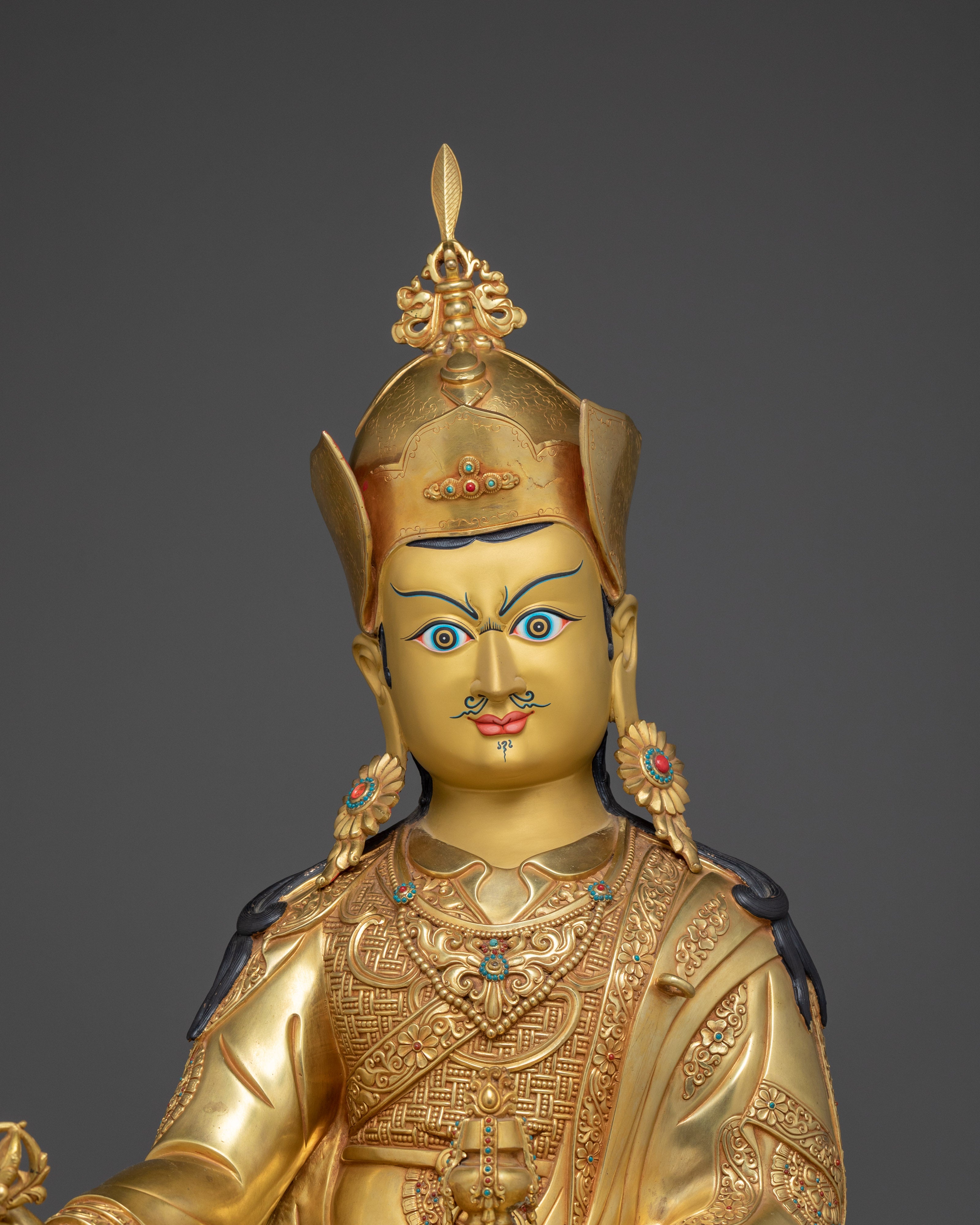 Nepalese Handmade Guru Rinpoche Artwork | Padmasambhava Figurine
