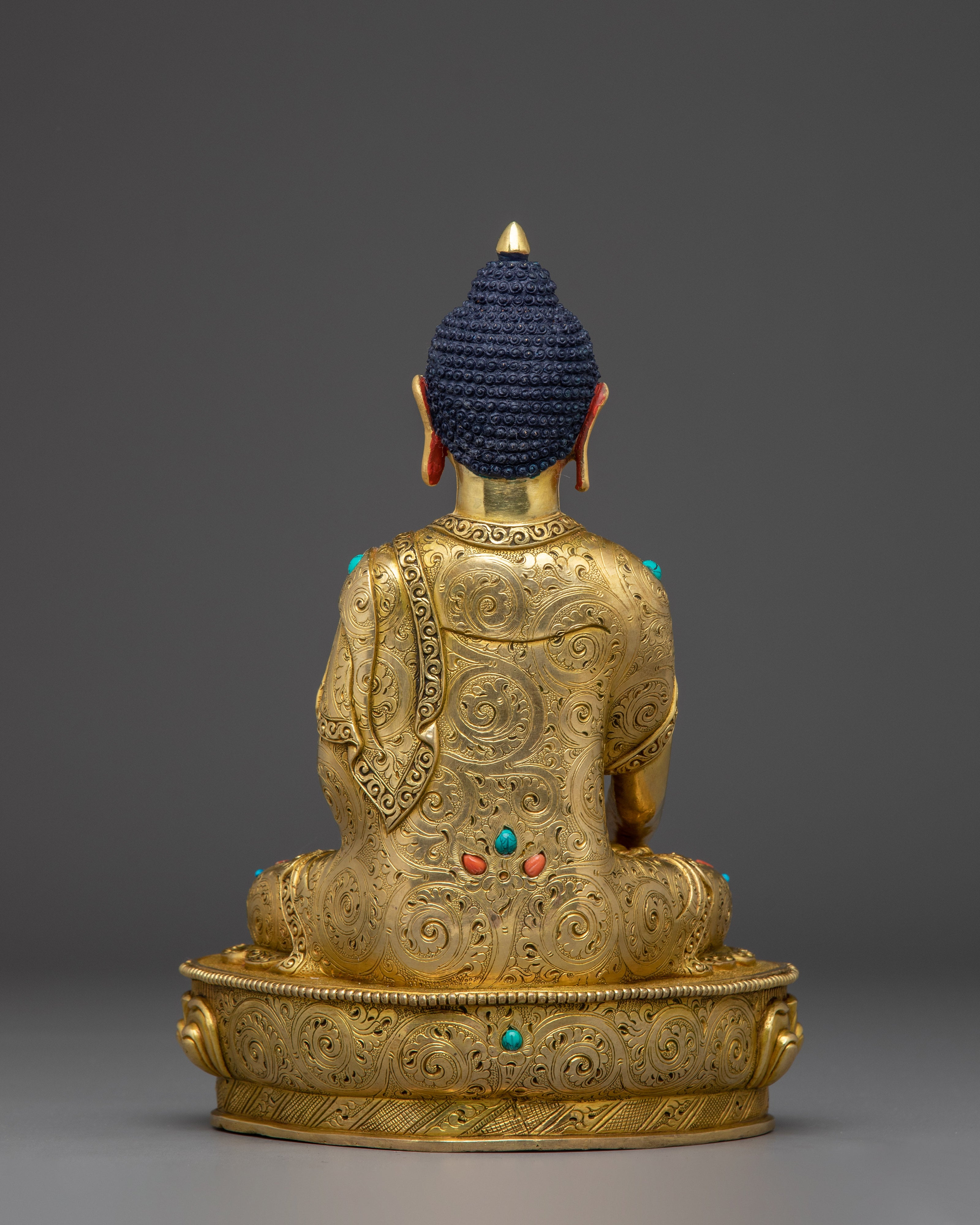 Enlightened Golden Shakyamuni Buddha Sculpture | Historical Buddha