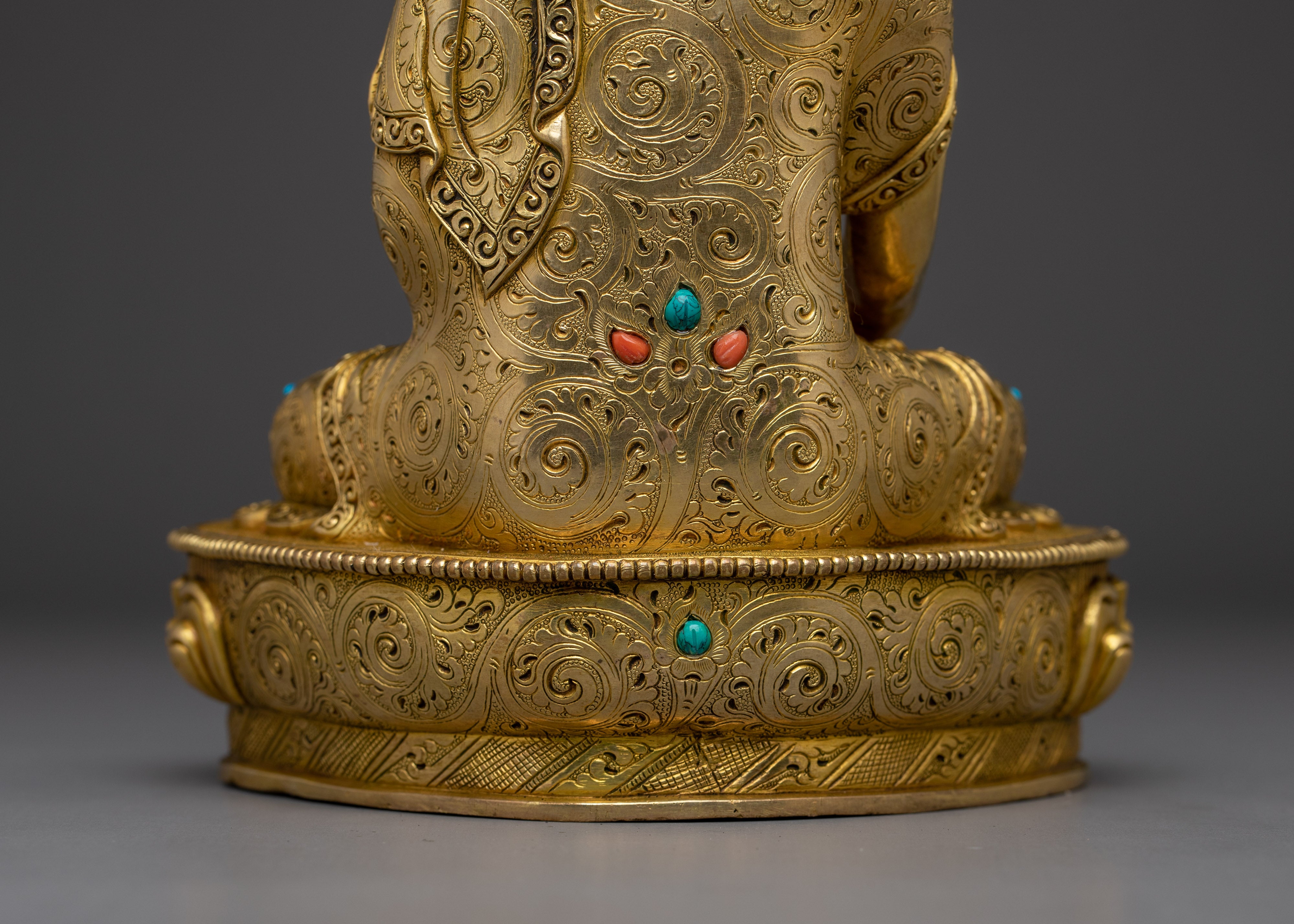 Enlightened Golden Shakyamuni Buddha Sculpture | Historical Buddha