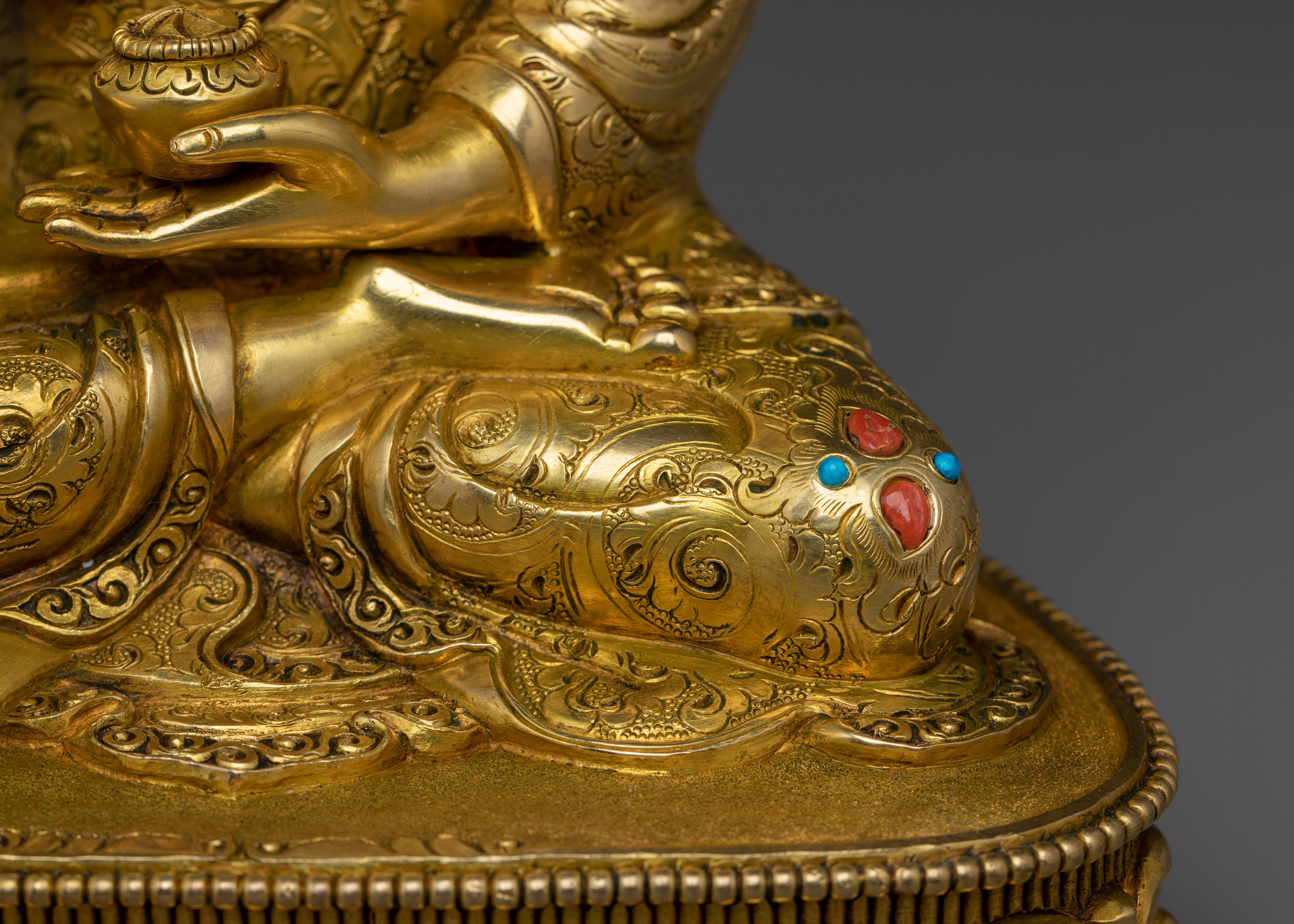 Enlightened Golden Shakyamuni Buddha Sculpture | Historical Buddha