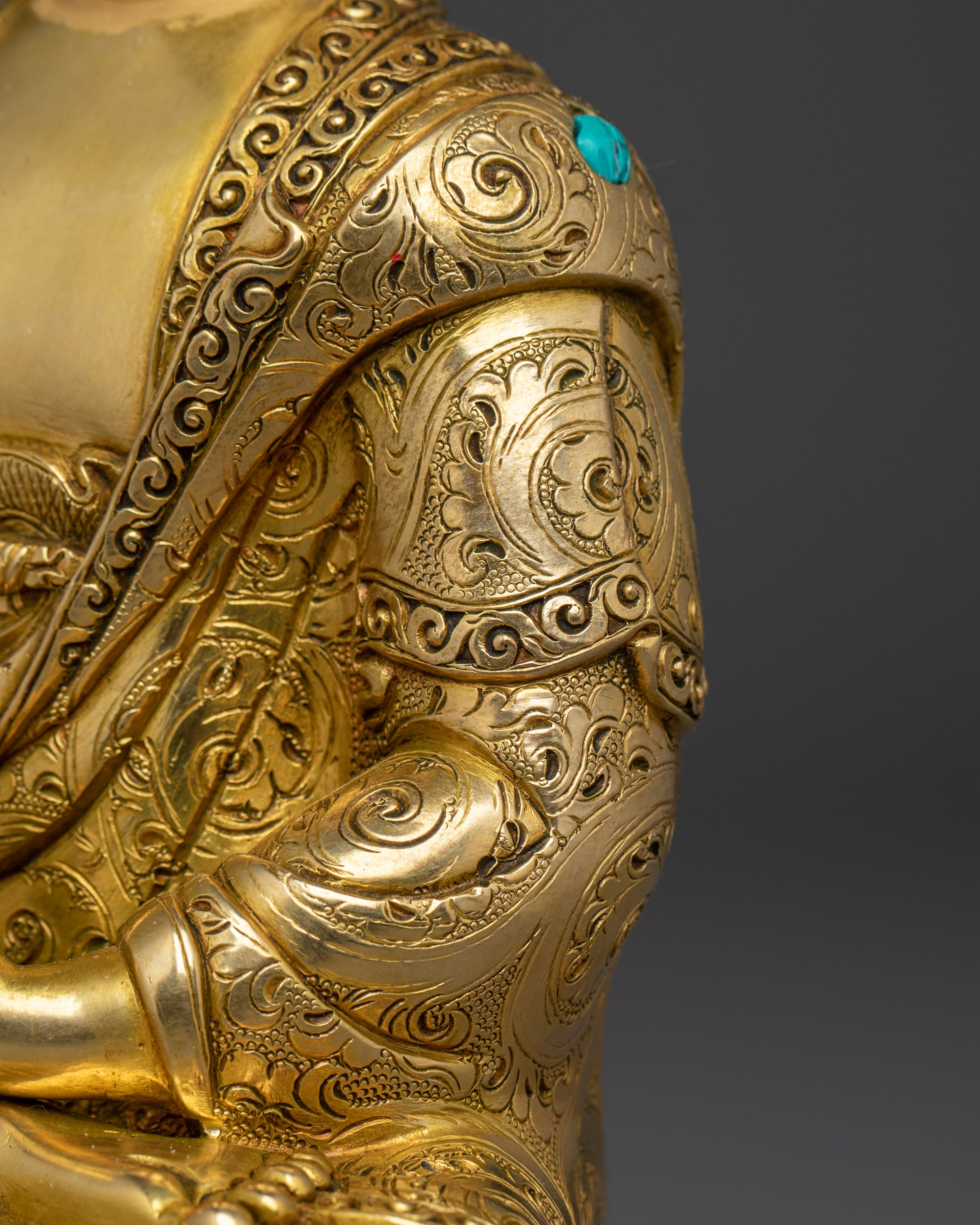 Enlightened Golden Shakyamuni Buddha Sculpture | Historical Buddha
