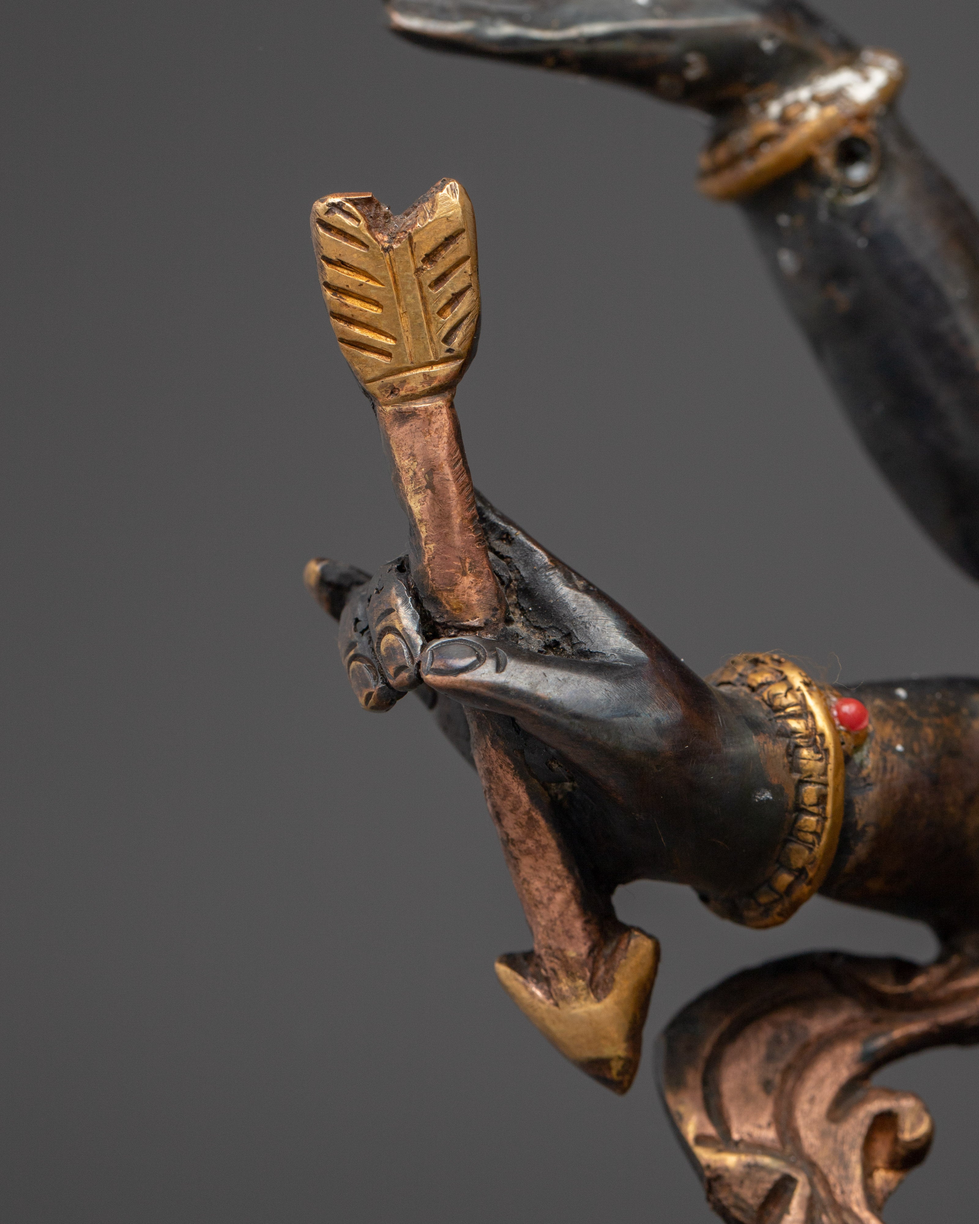 Handcrafted Namgyalma Copper and Gold Statue | Buddhist Deity for Altar & Meditation