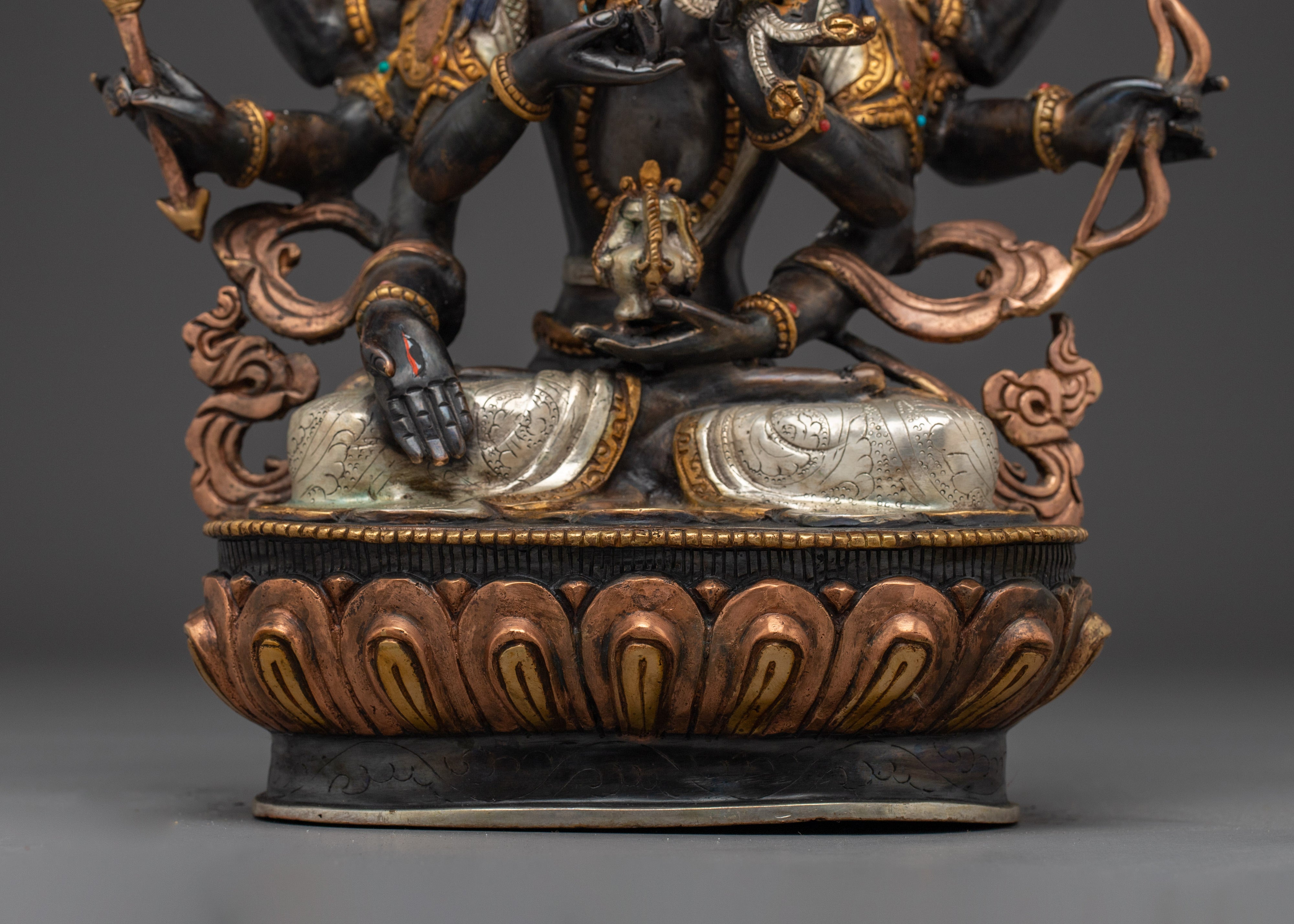 Handcrafted Namgyalma Copper and Gold Statue | Buddhist Deity for Altar & Meditation