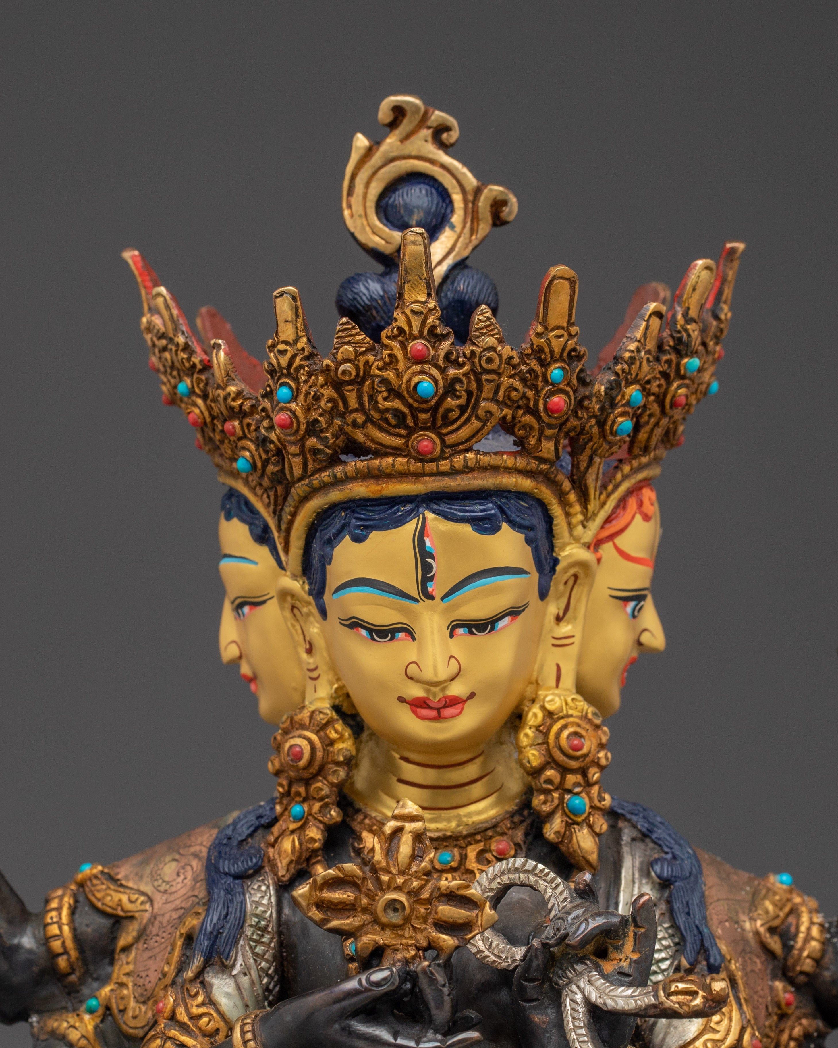 Handcrafted Namgyalma Copper and Gold Statue | Buddhist Deity for Altar & Meditation
