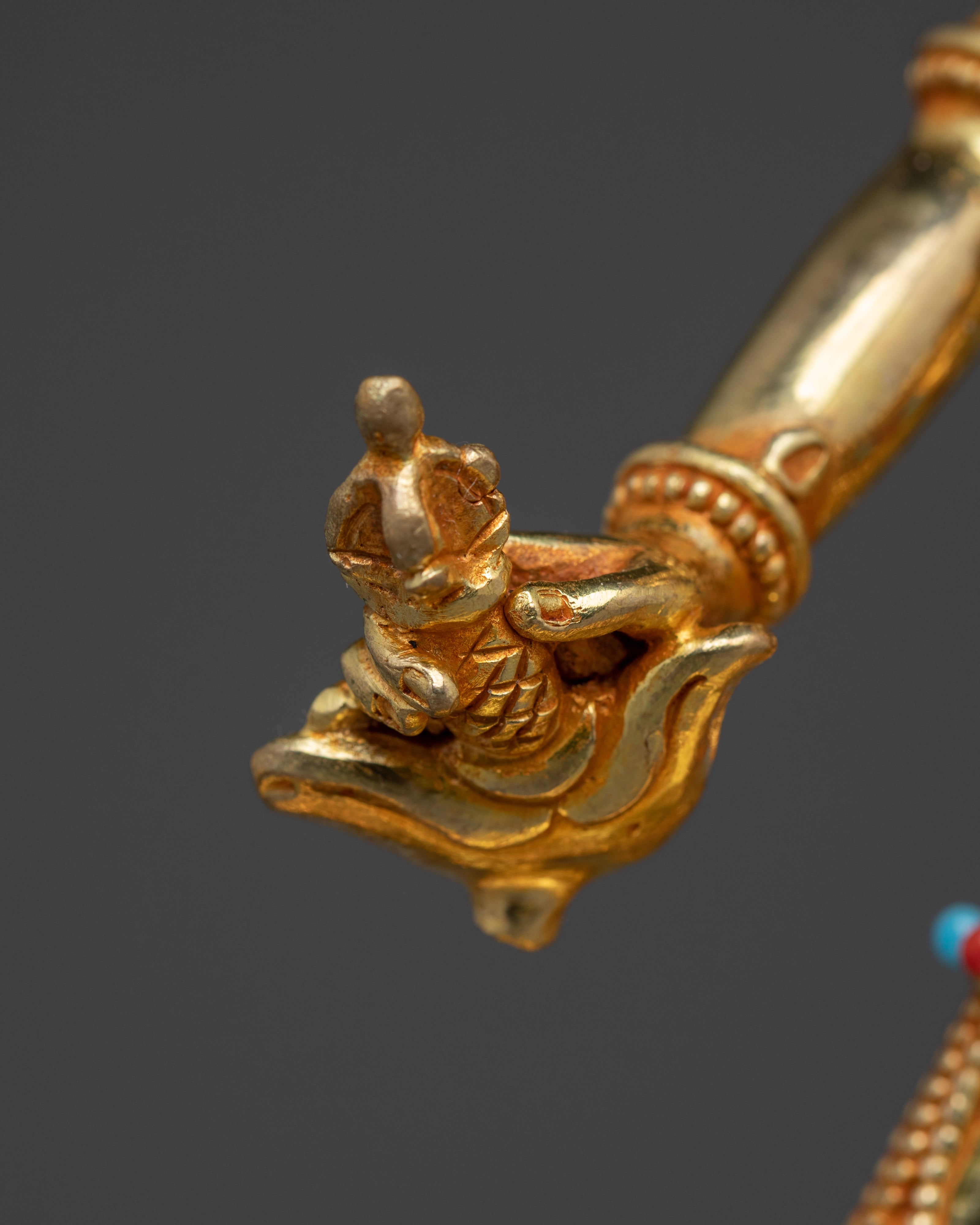 Gold Gilded Vajrayogini Figure | Handcrafted Himalayan Icon