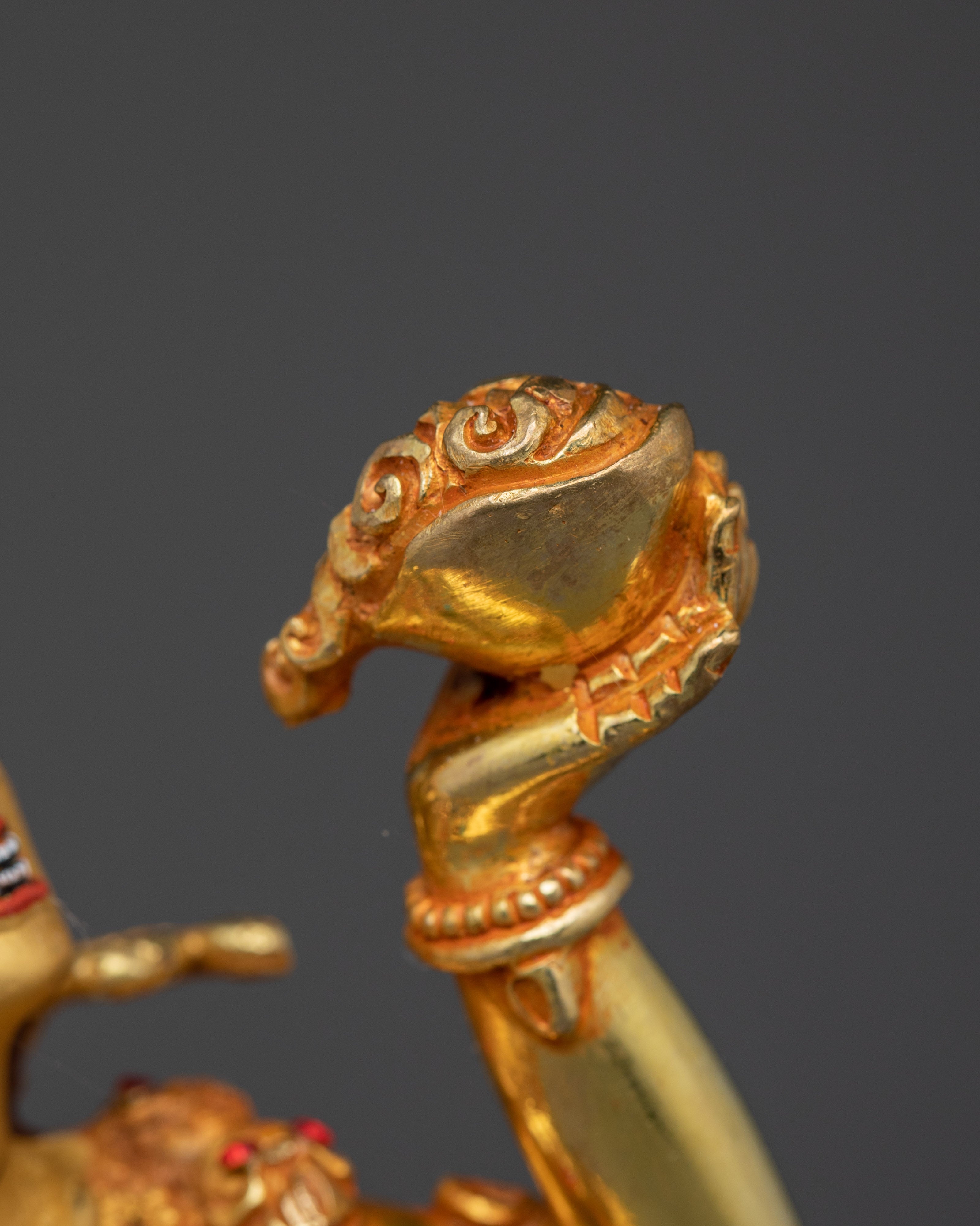 Gold Gilded Vajrayogini Figure | Handcrafted Himalayan Icon