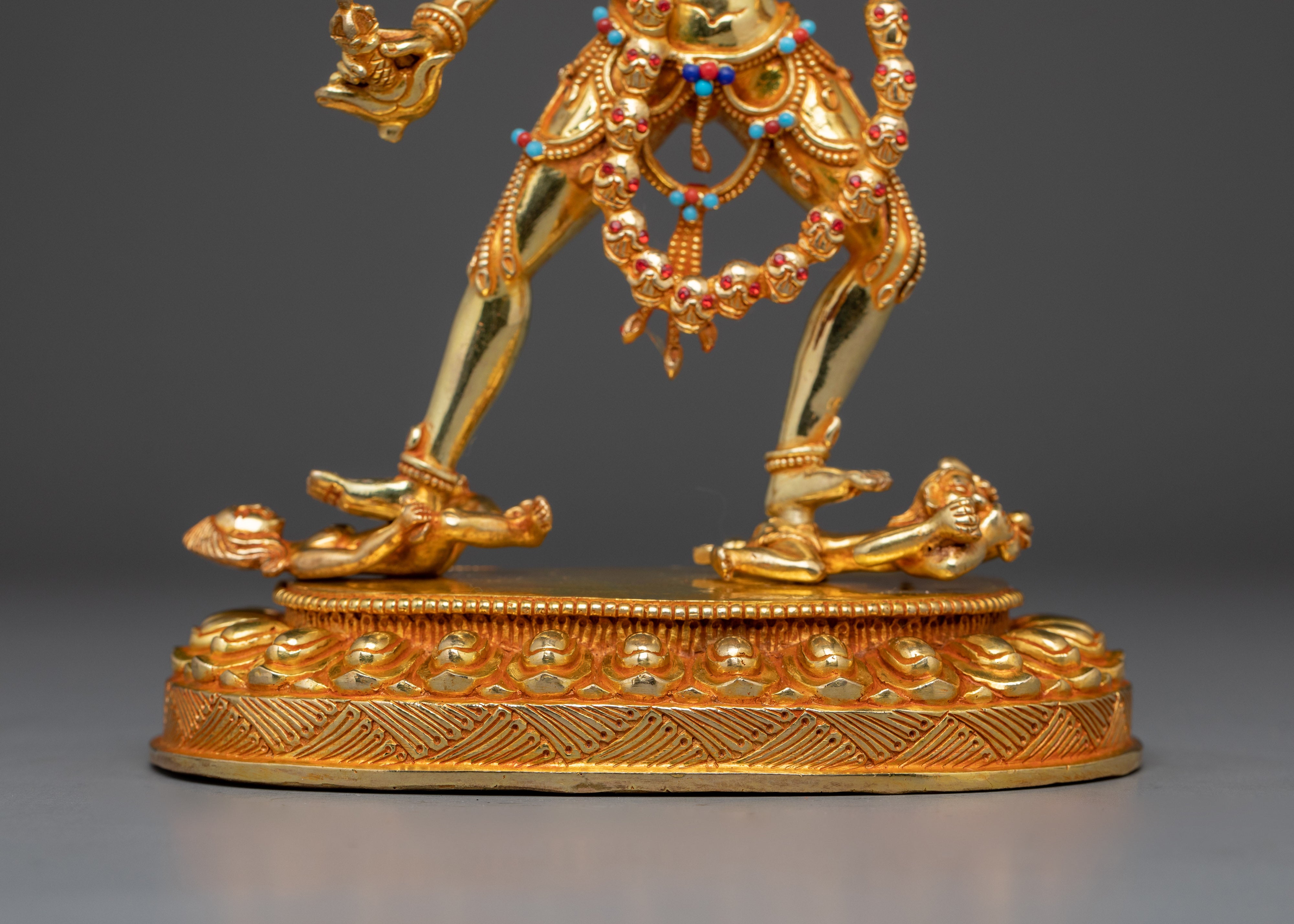 Gold Gilded Vajrayogini Figure | Handcrafted Himalayan Icon
