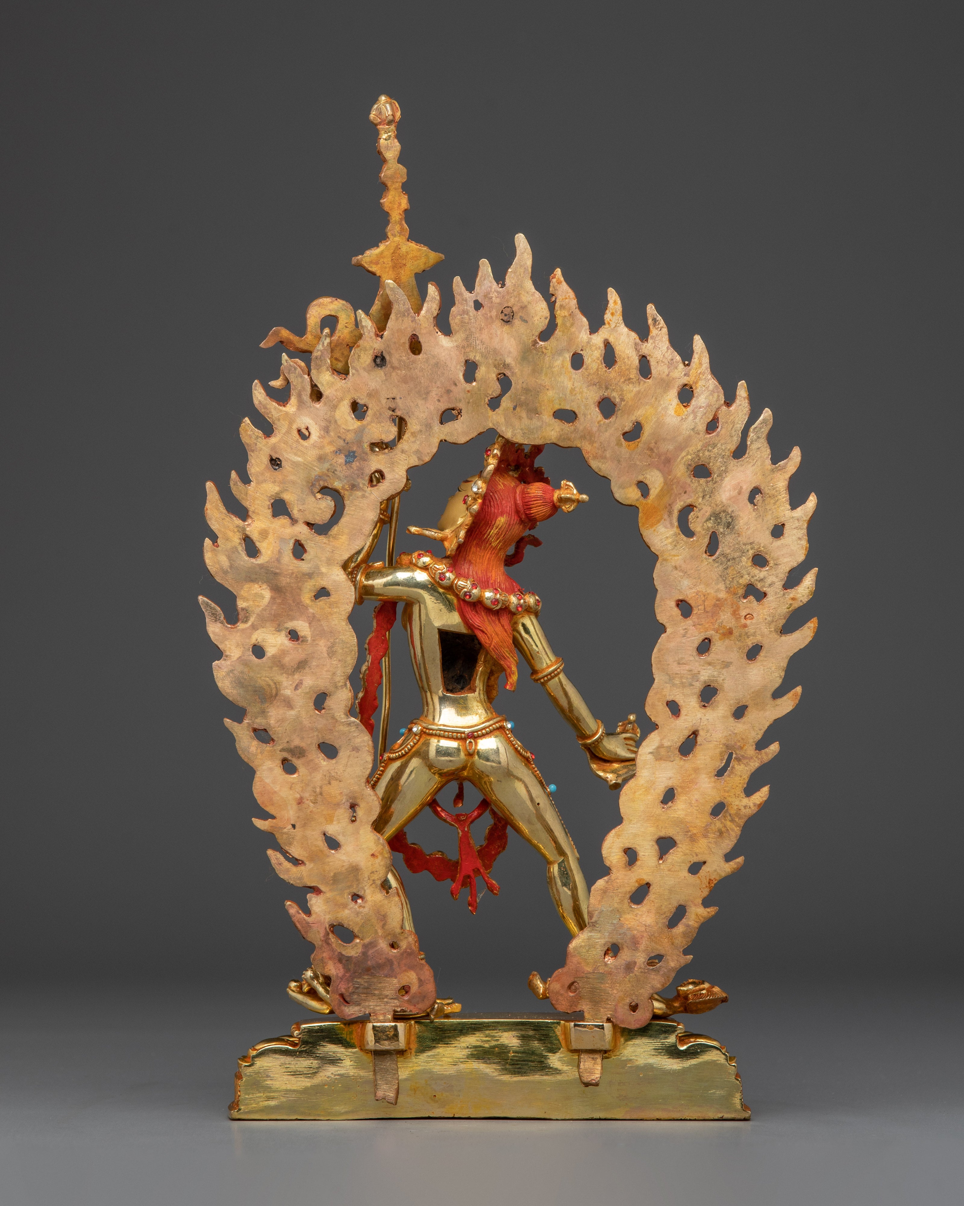 Gold Gilded Vajrayogini Figure | Handcrafted Himalayan Icon