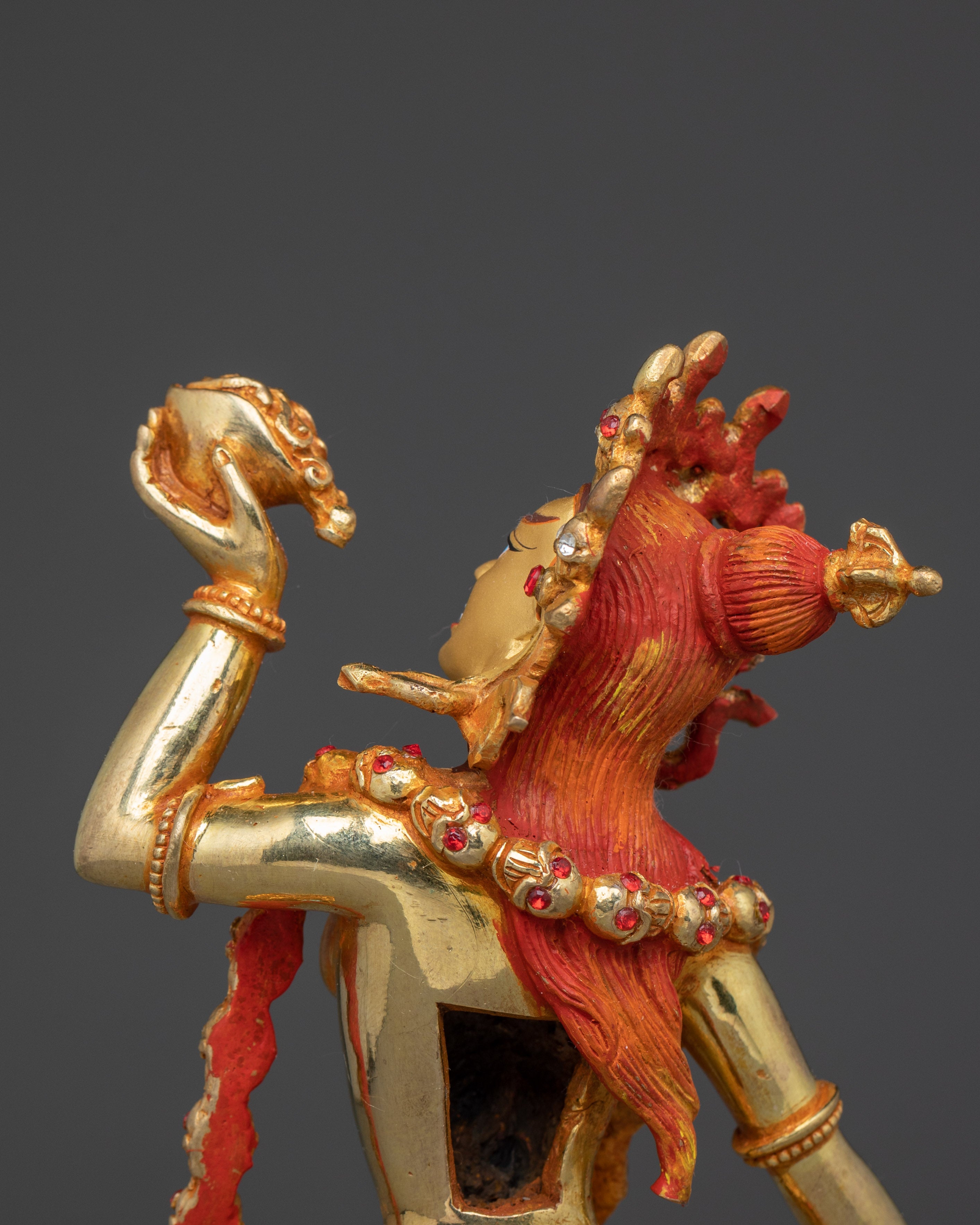 Gold Gilded Vajrayogini Figure | Handcrafted Himalayan Icon