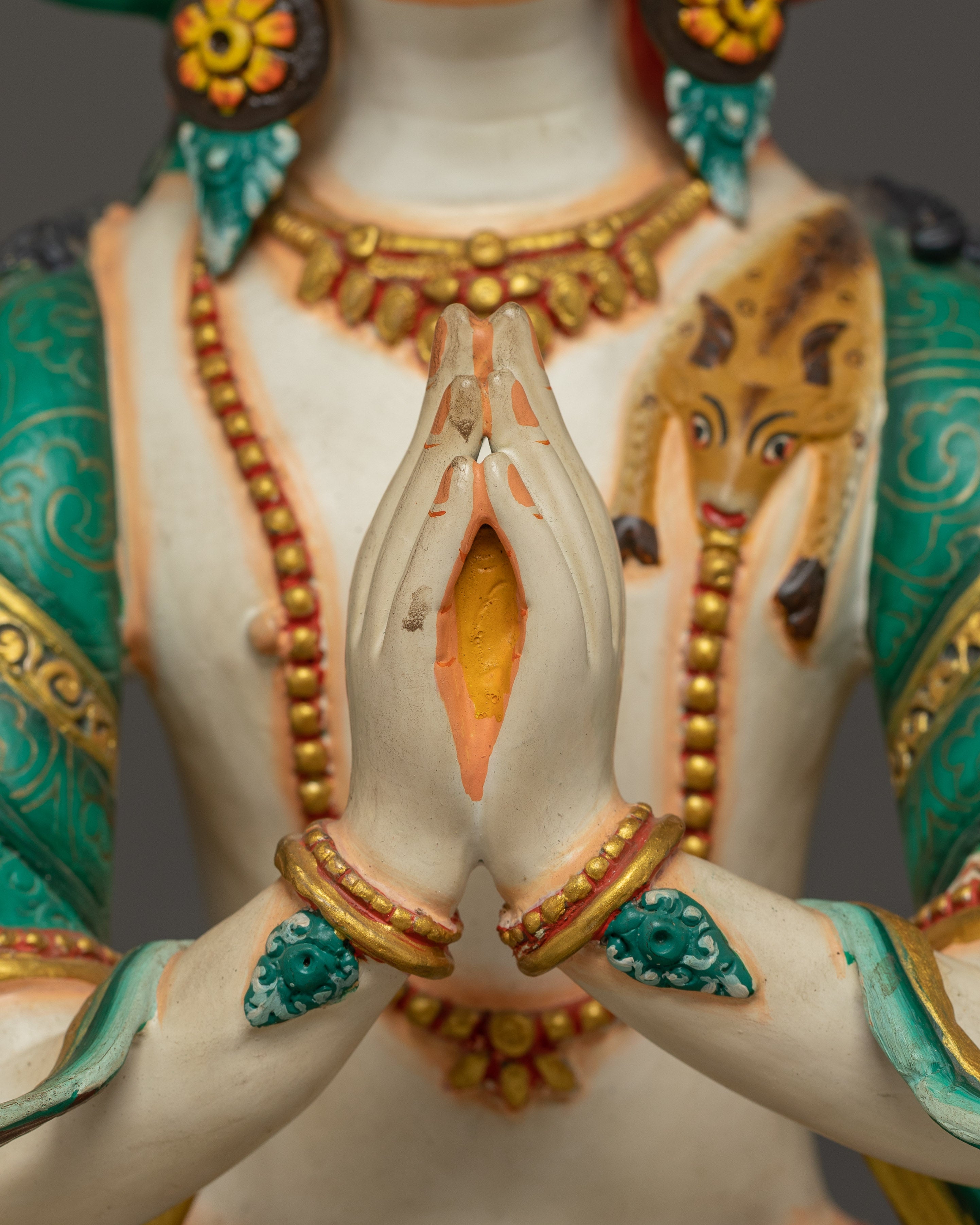 Handmade Colorful 1000 Armed Chenrezig | Tibetan Buddhist Icon