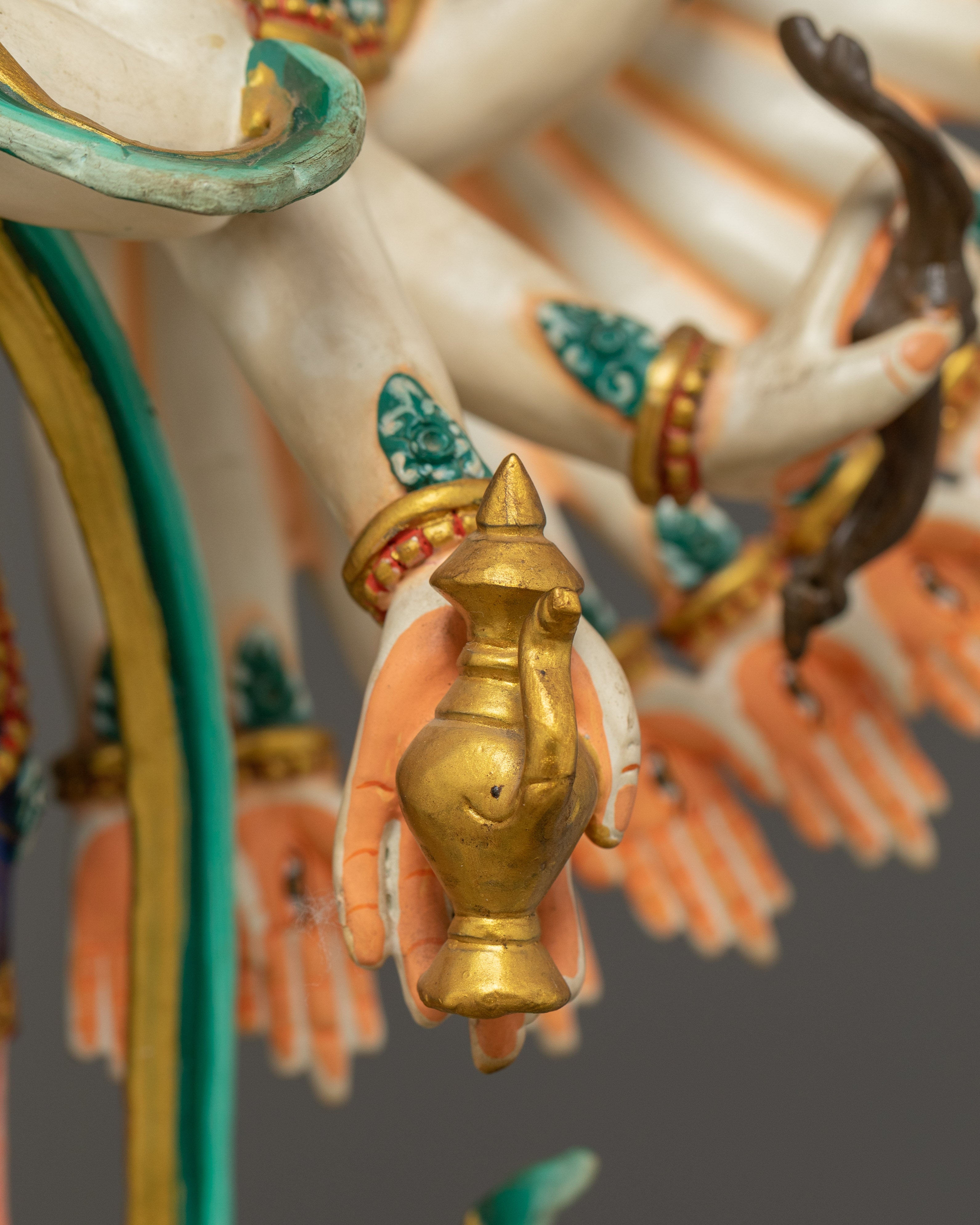 Handmade Colorful 1000 Armed Chenrezig | Tibetan Buddhist Icon