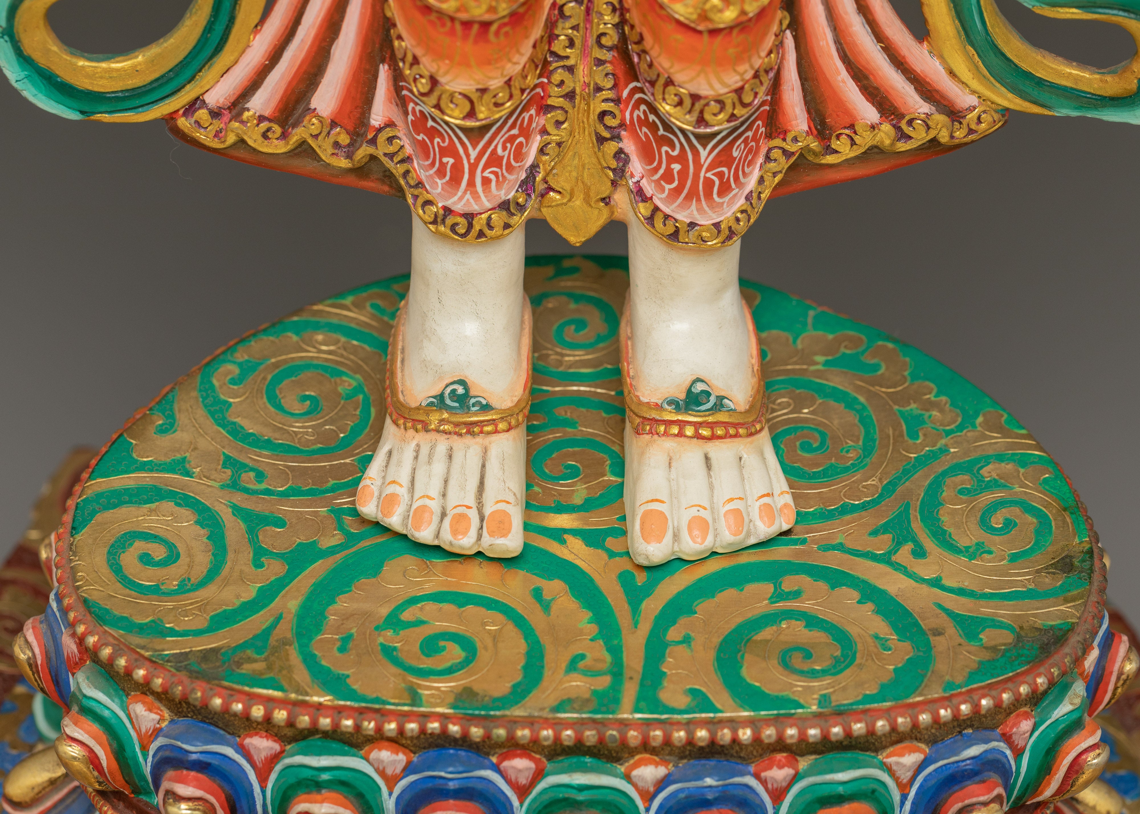 Handmade Colorful 1000 Armed Chenrezig | Tibetan Buddhist Icon