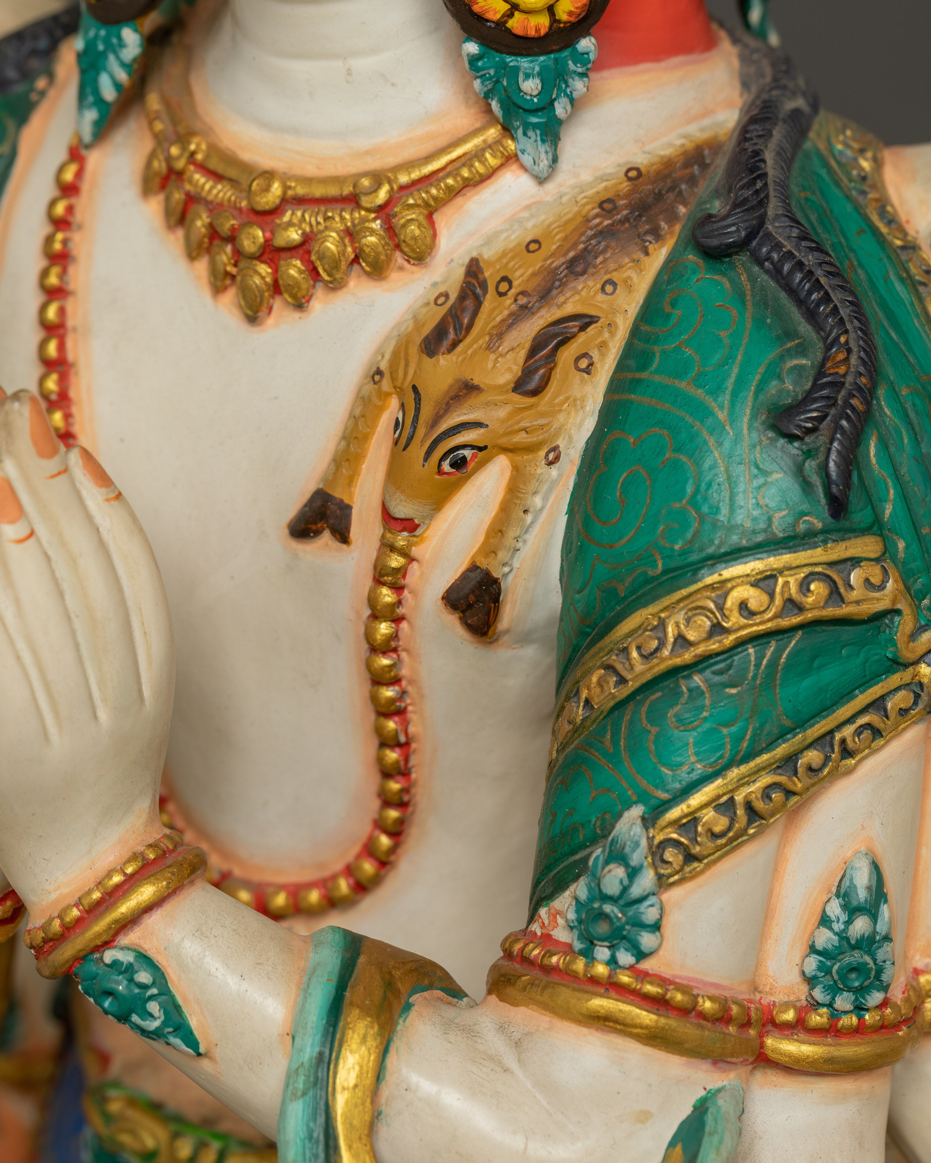 Handmade Colorful 1000 Armed Chenrezig | Tibetan Buddhist Icon