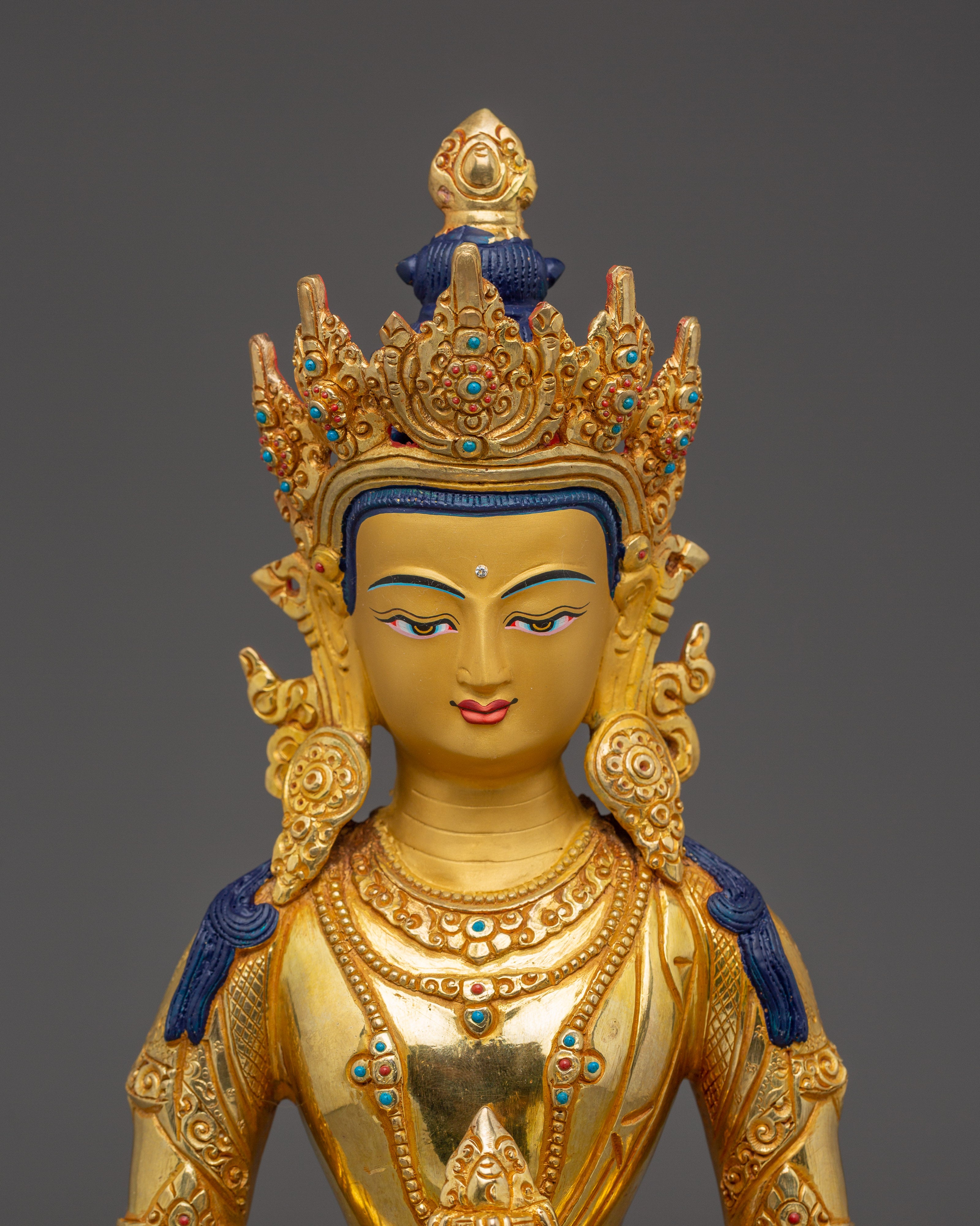 Amitayus, Guardian of Life and Compassion | Nepali Handmade Statue