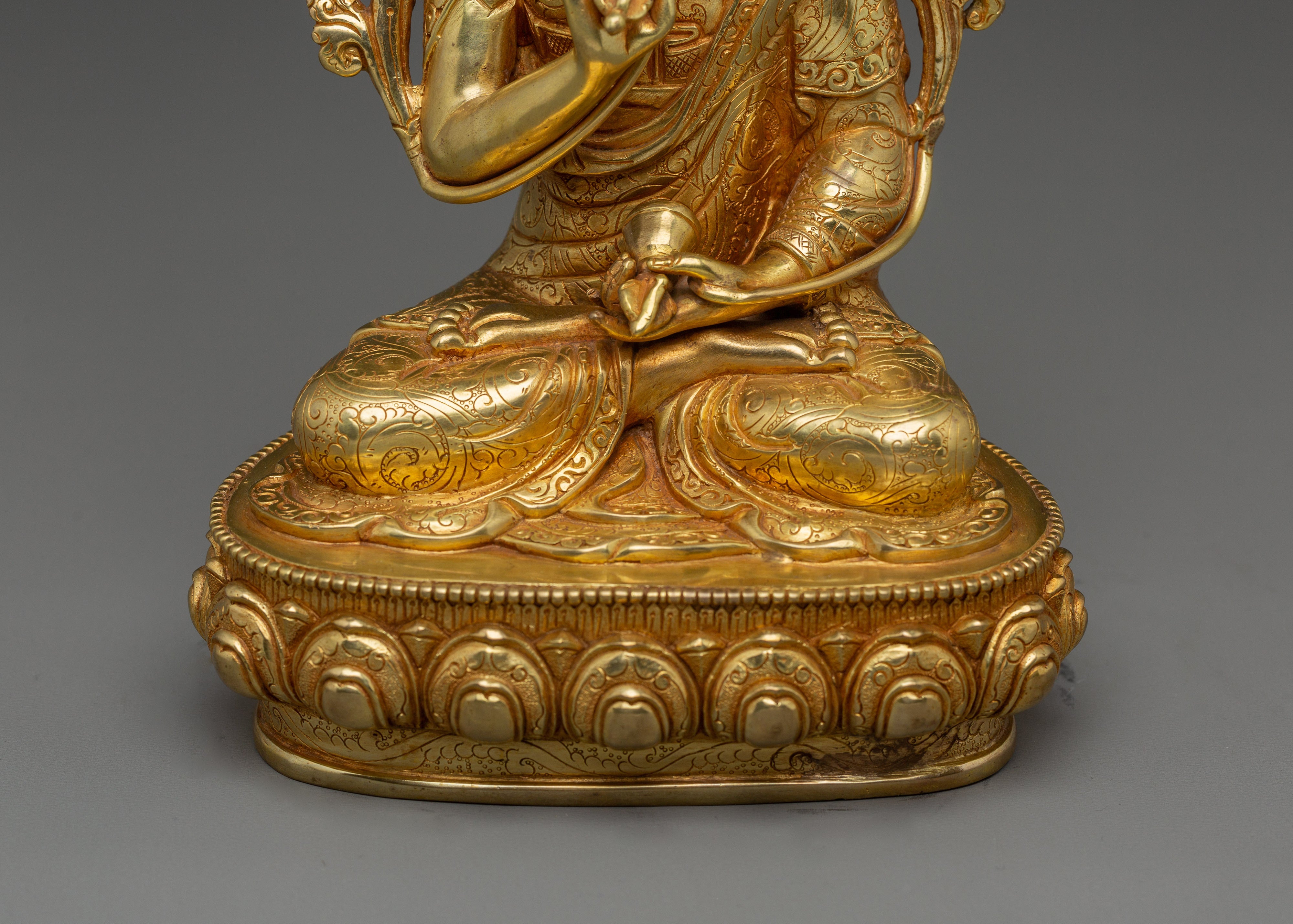 Tibetan Master Longchenpa | Nepali Handcrafted Buddhist Figure