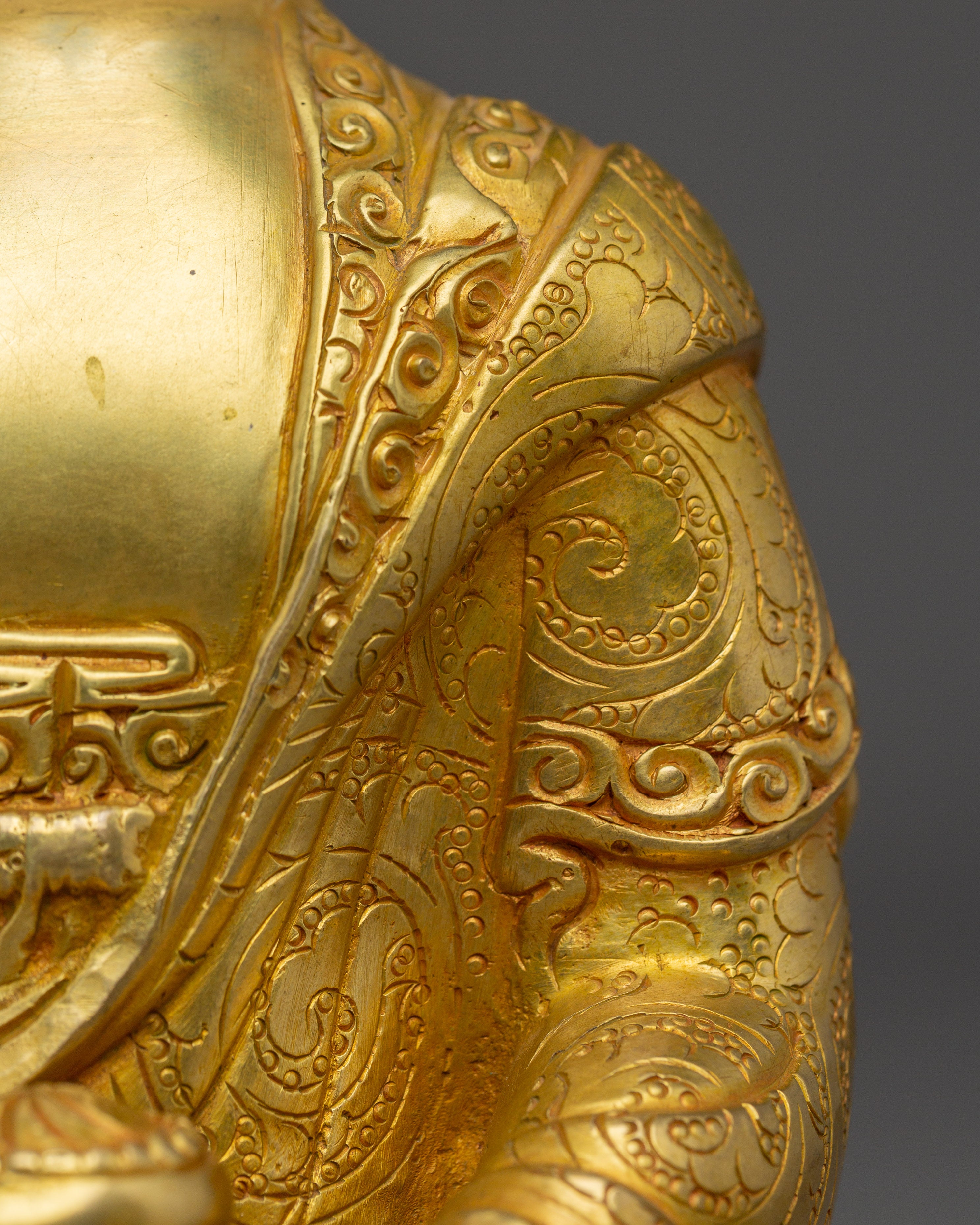 Handmade Golden Statue of Buddha Amitabha | Buddhist Spiritual Artwork