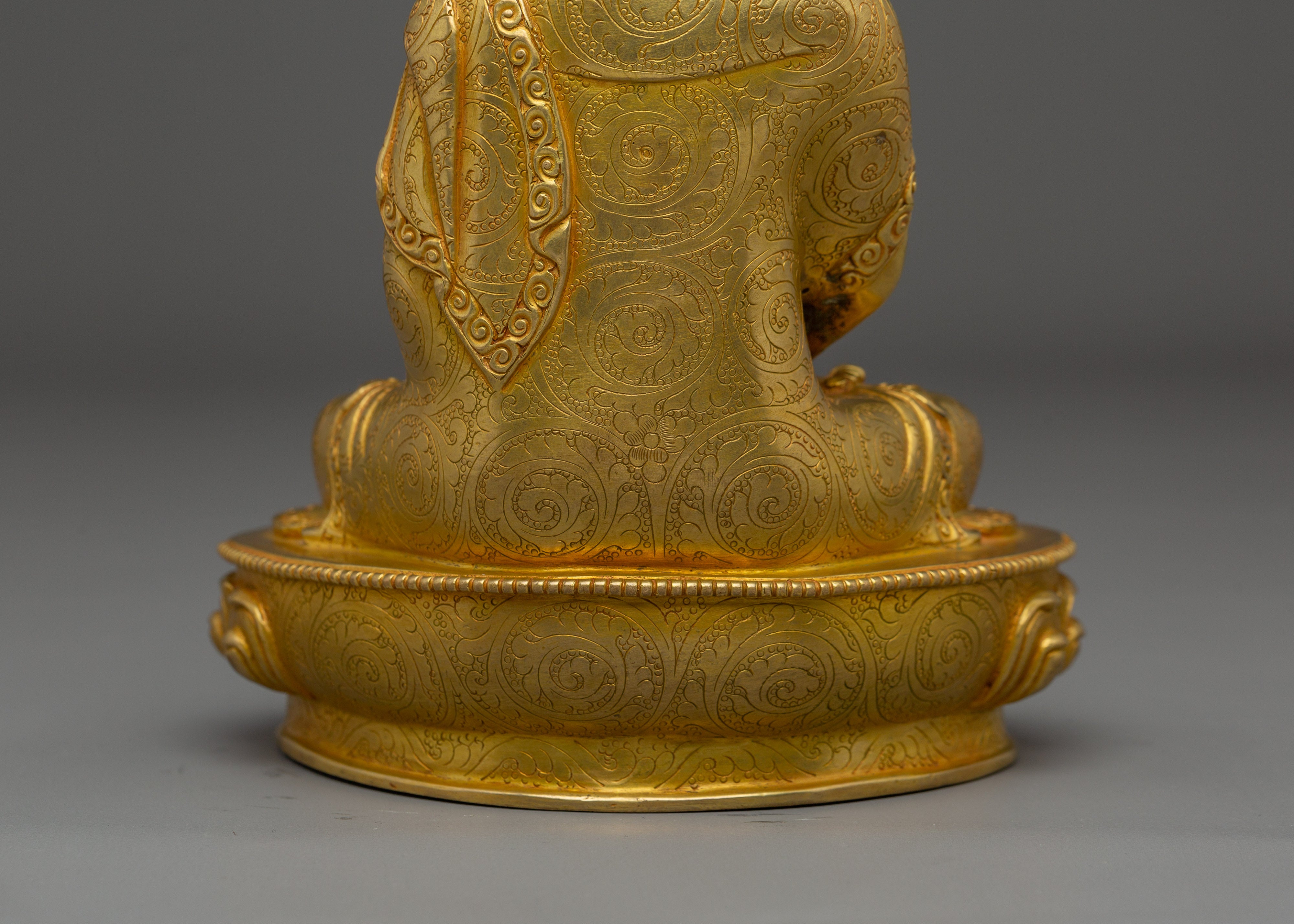 Handmade Golden Statue of Buddha Amitabha | Buddhist Spiritual Artwork