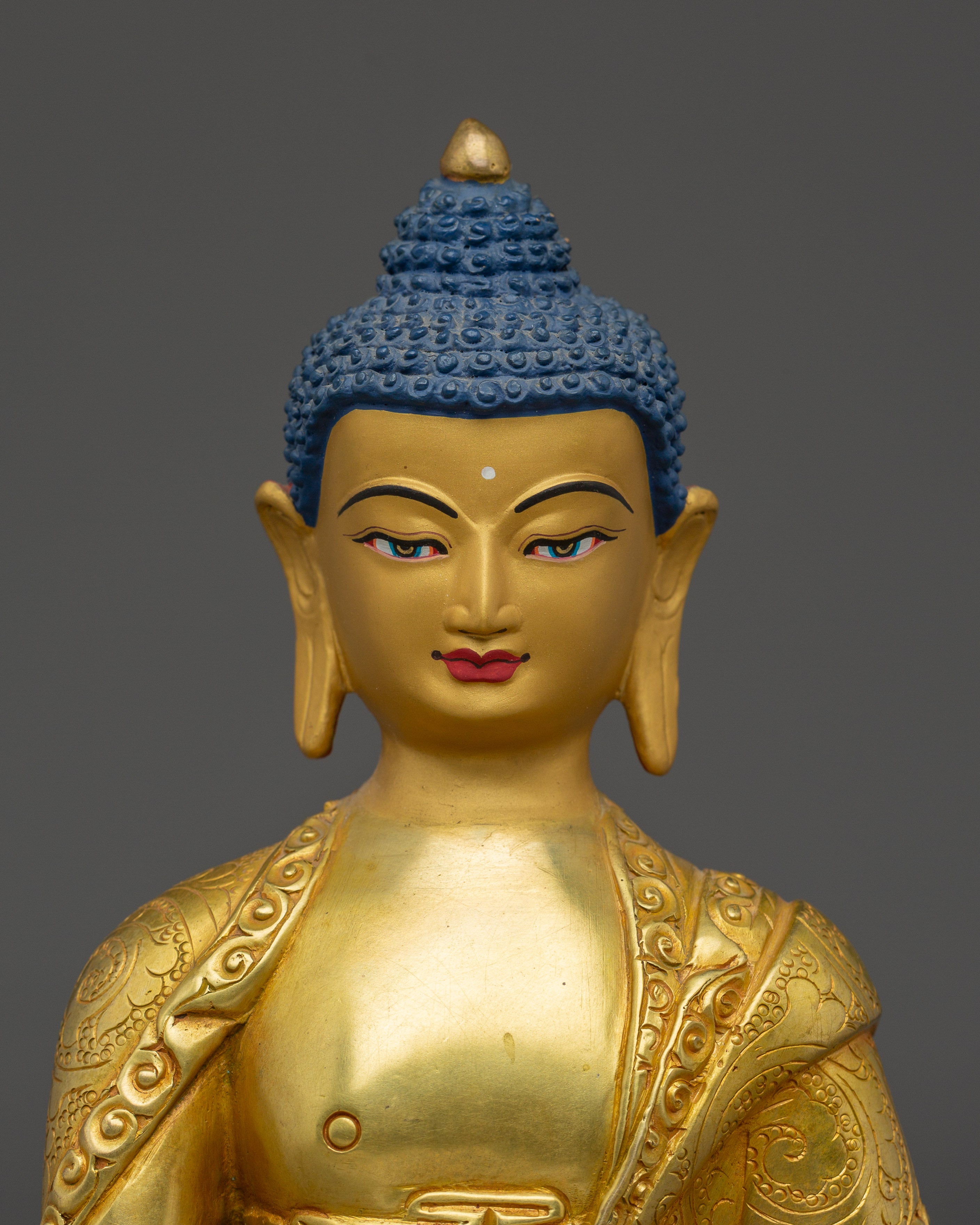 Handmade Golden Statue of Buddha Amitabha | Buddhist Spiritual Artwork