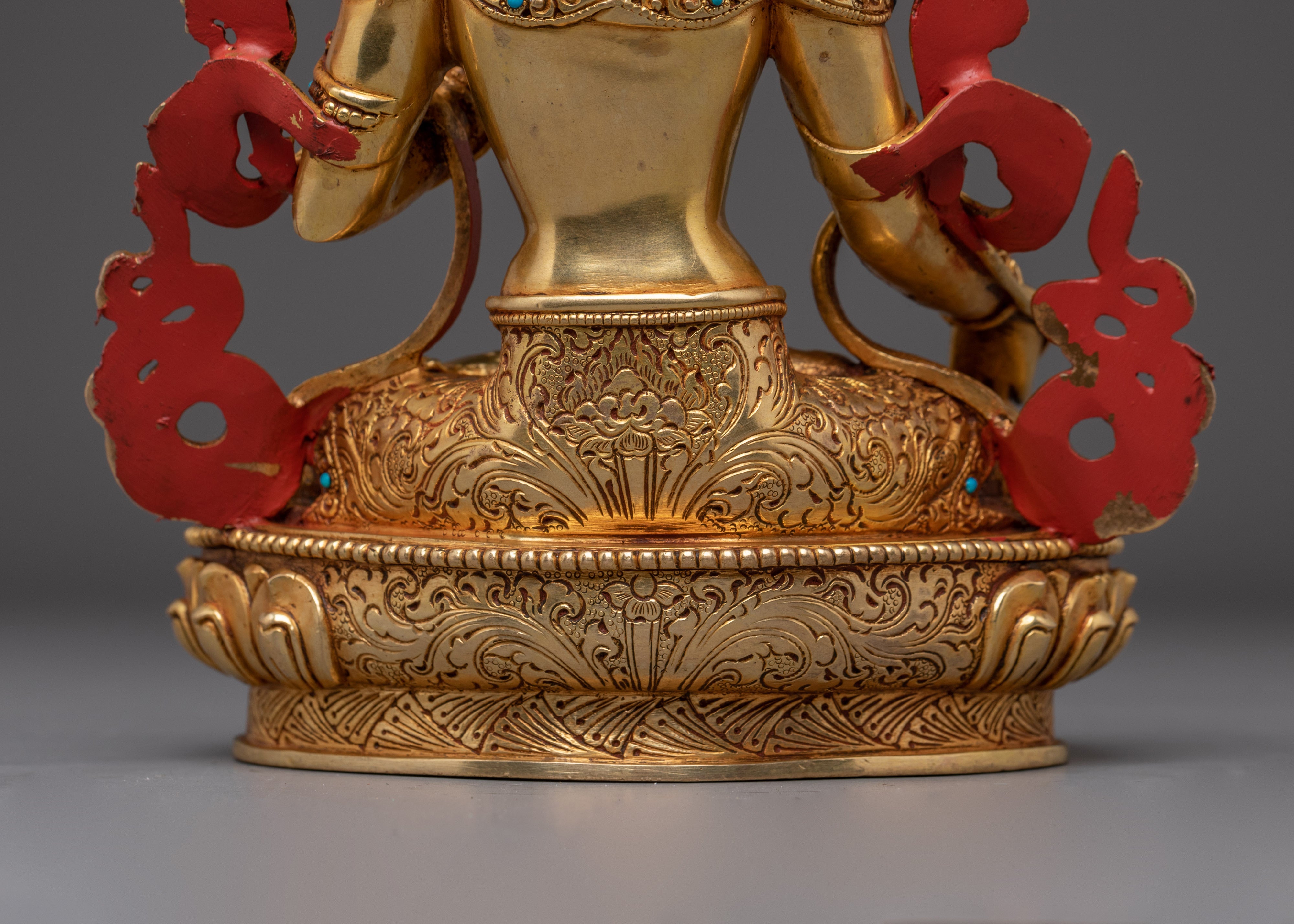 Golden White Tara Art: Tibetan Healing Deity | Traditional Sculpture