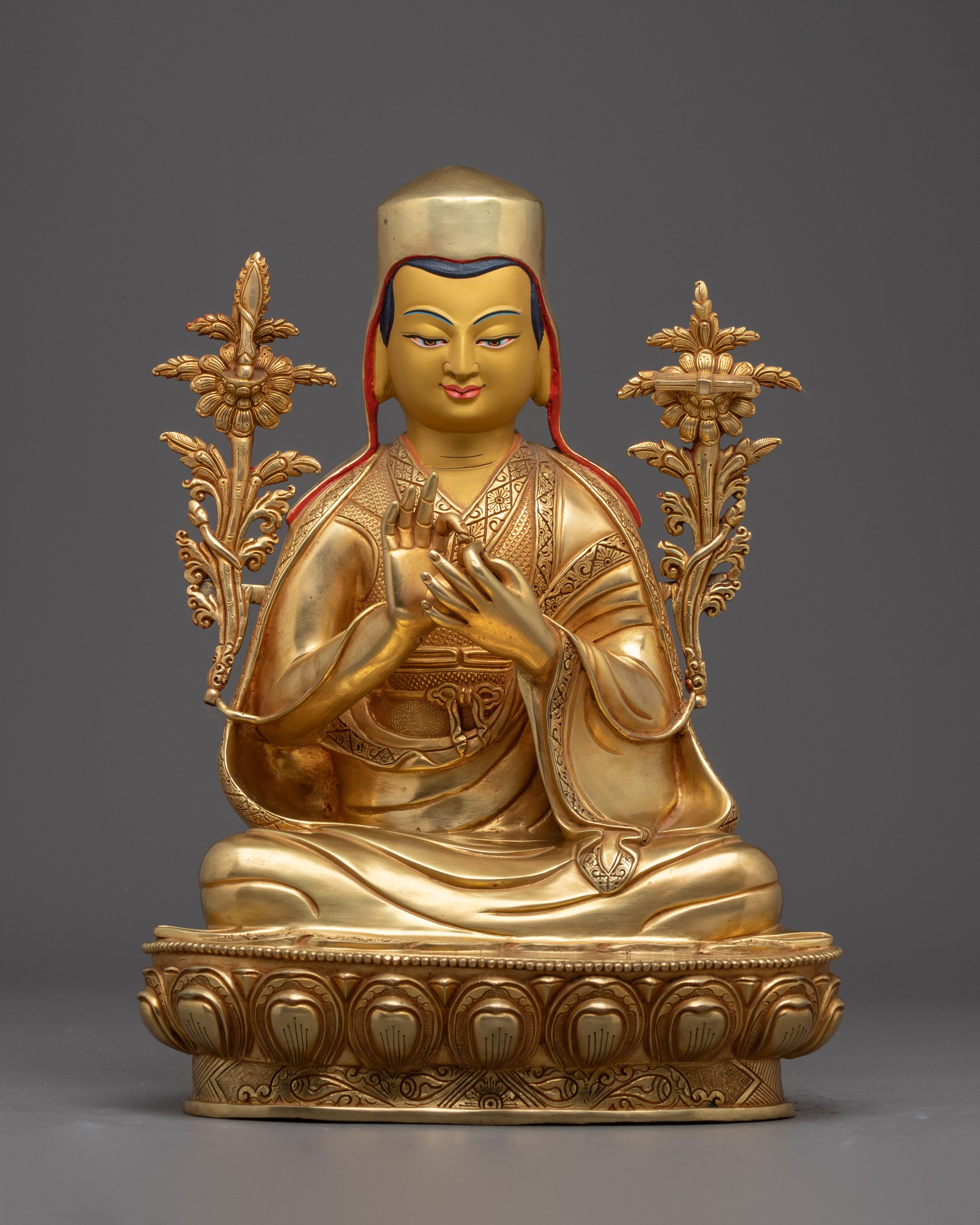 Shakya Master Set, Enlightened Masters | Gold Gilded Vajrayana Icons
