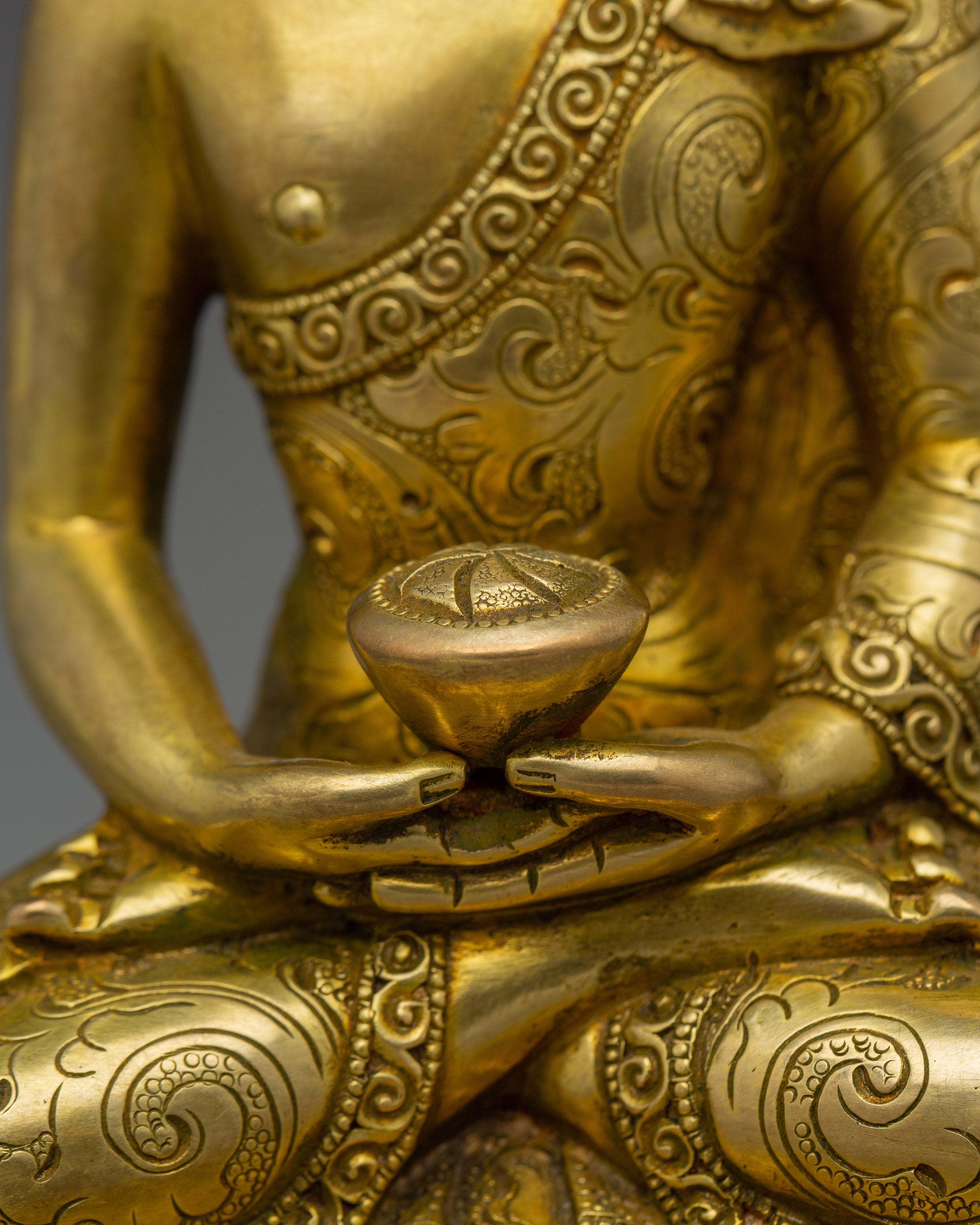 Enlightened Golden Amitabha Buddha Art | Spiritual Buddha for Meditation
