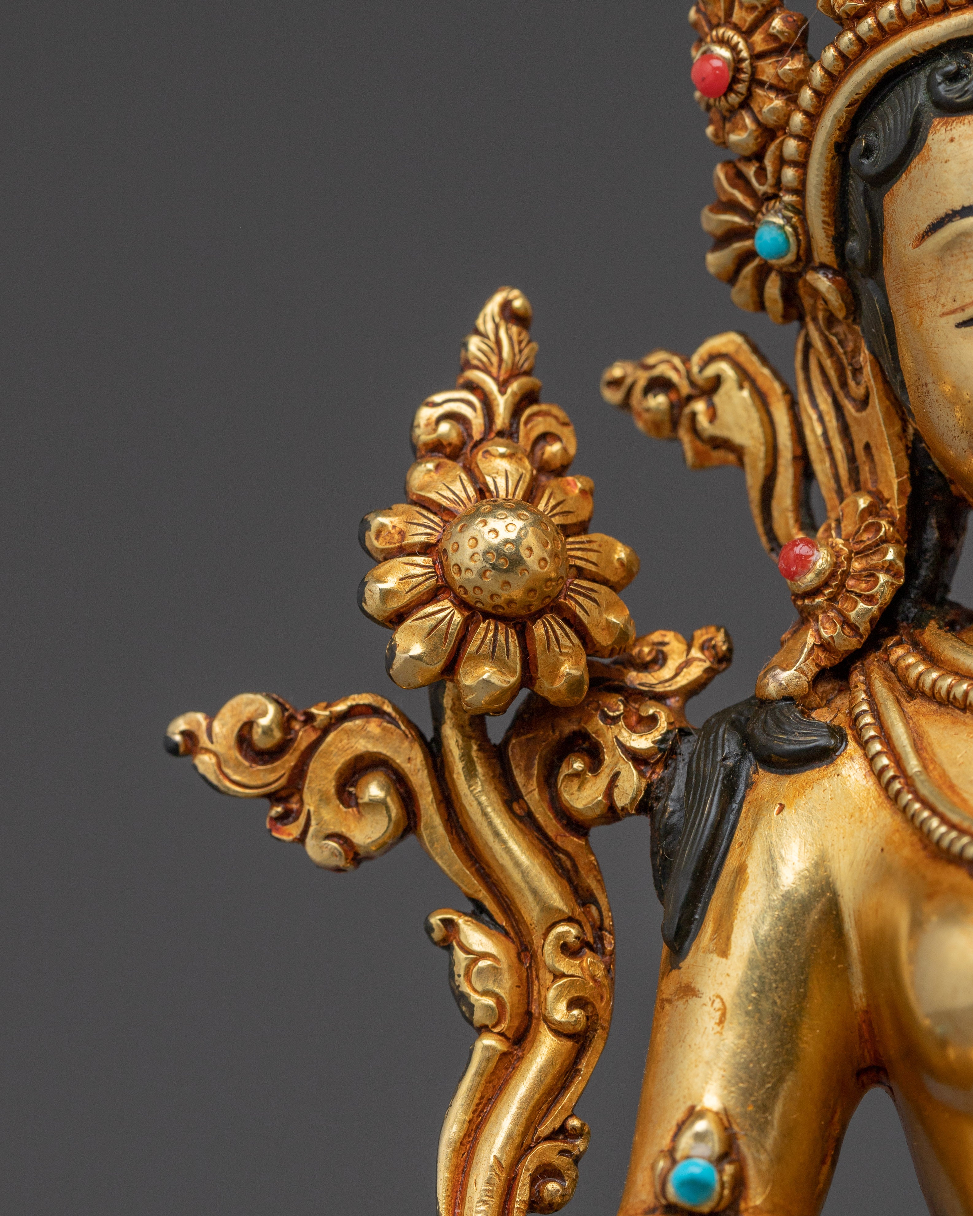 Golden Sculpture of Bodhisattva set | Symbol of Compassion and wisdom