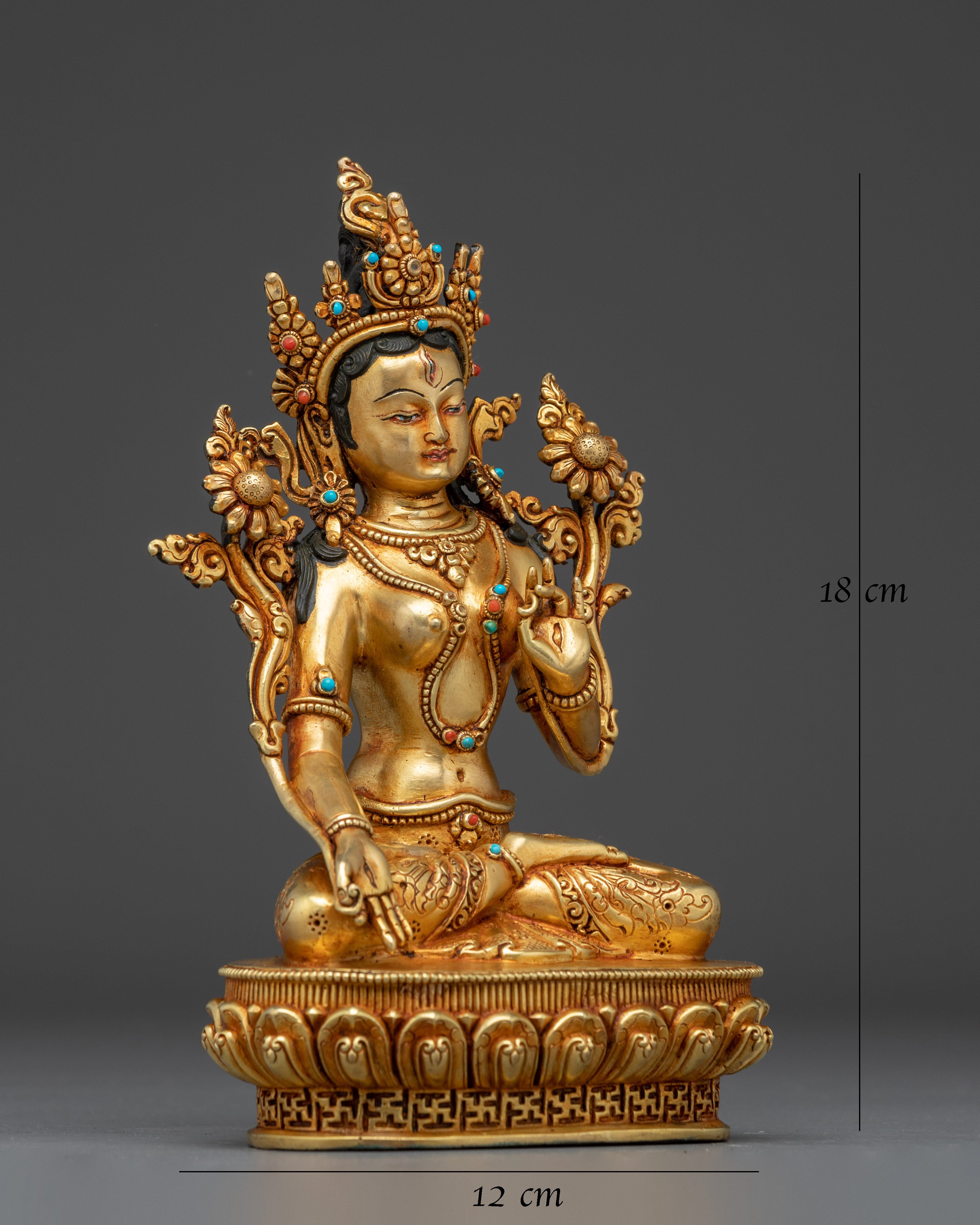 White Tara Golden Sacred Buddhist Artwork