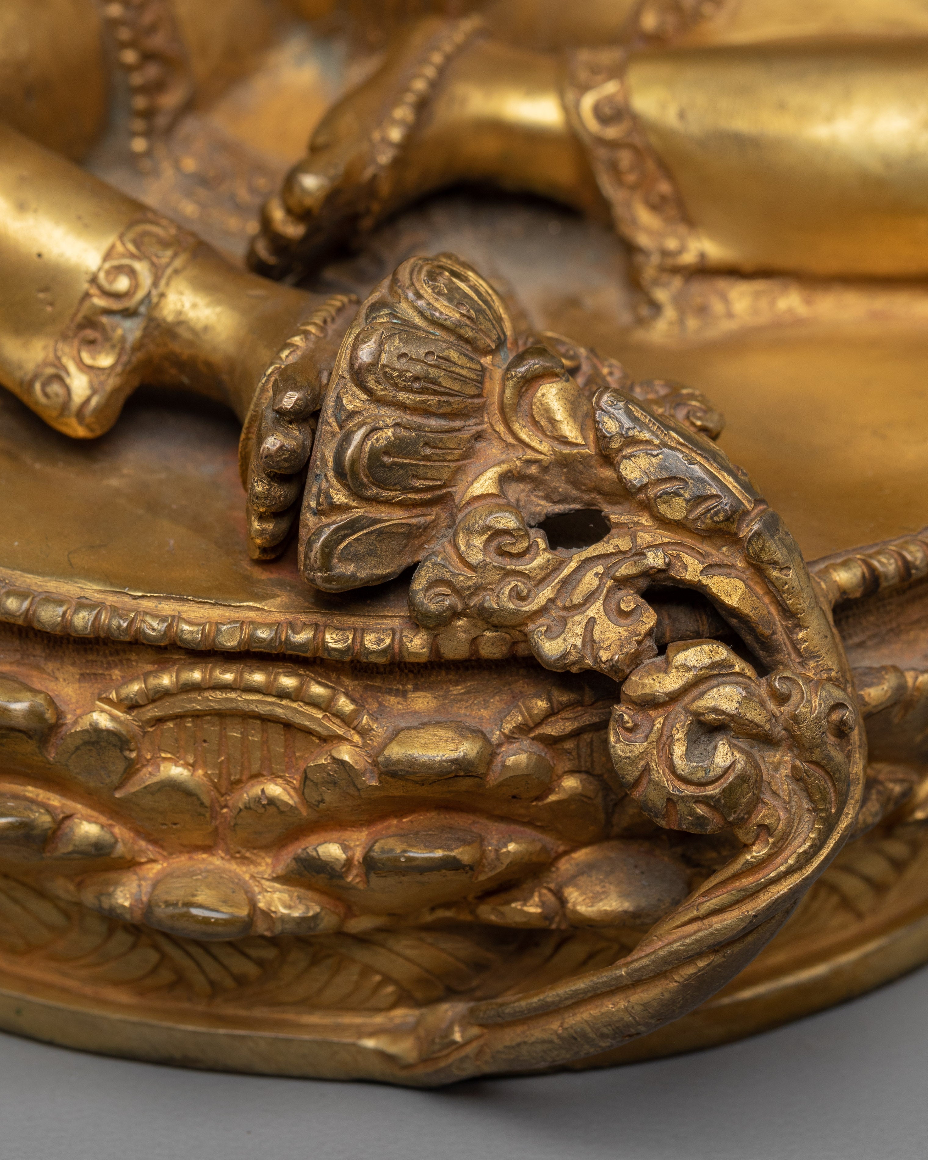 Green Tara, The Fearless Savior | Gold Gilded Nepali Statue