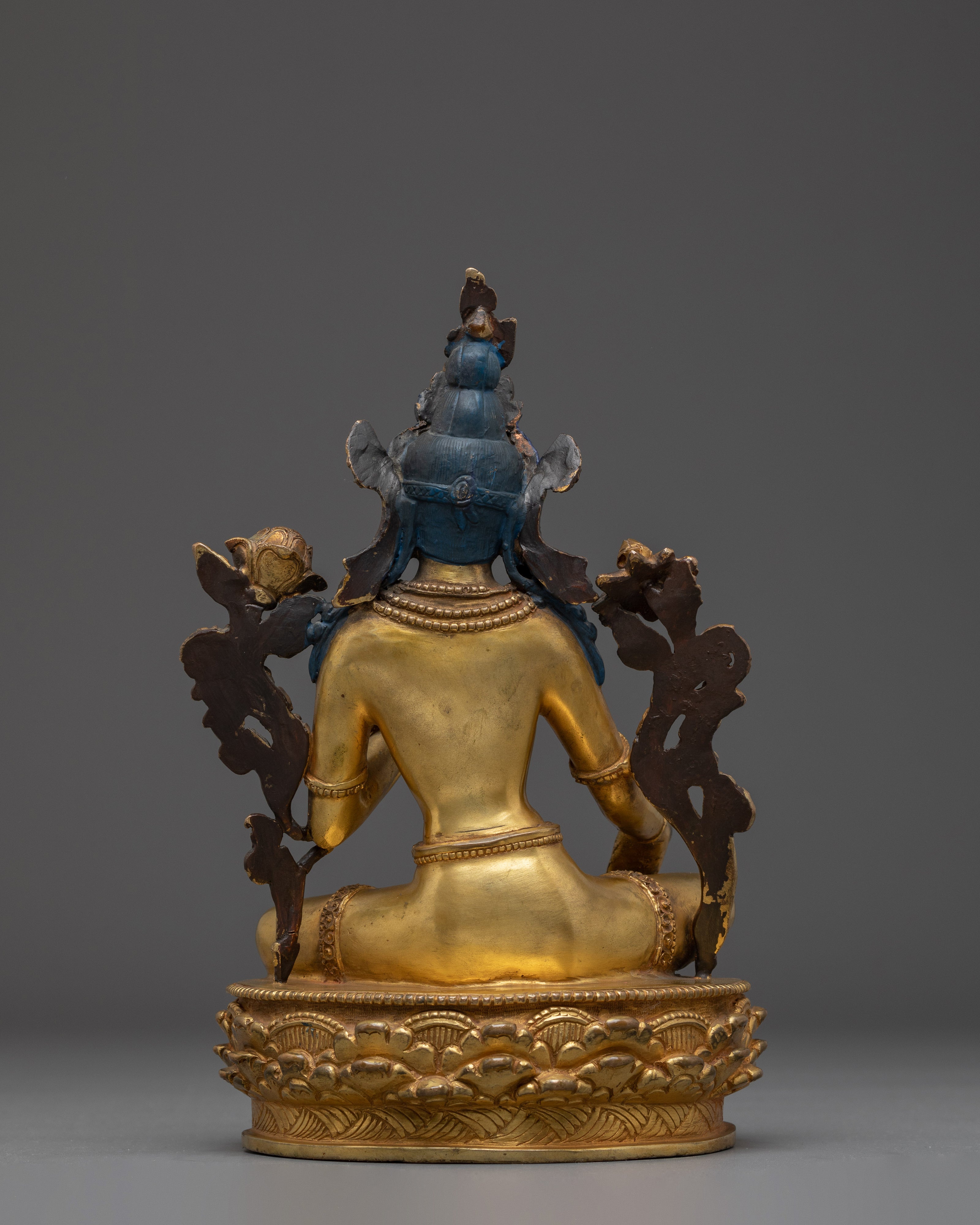 Green Tara, The Fearless Savior | Gold Gilded Nepali Statue