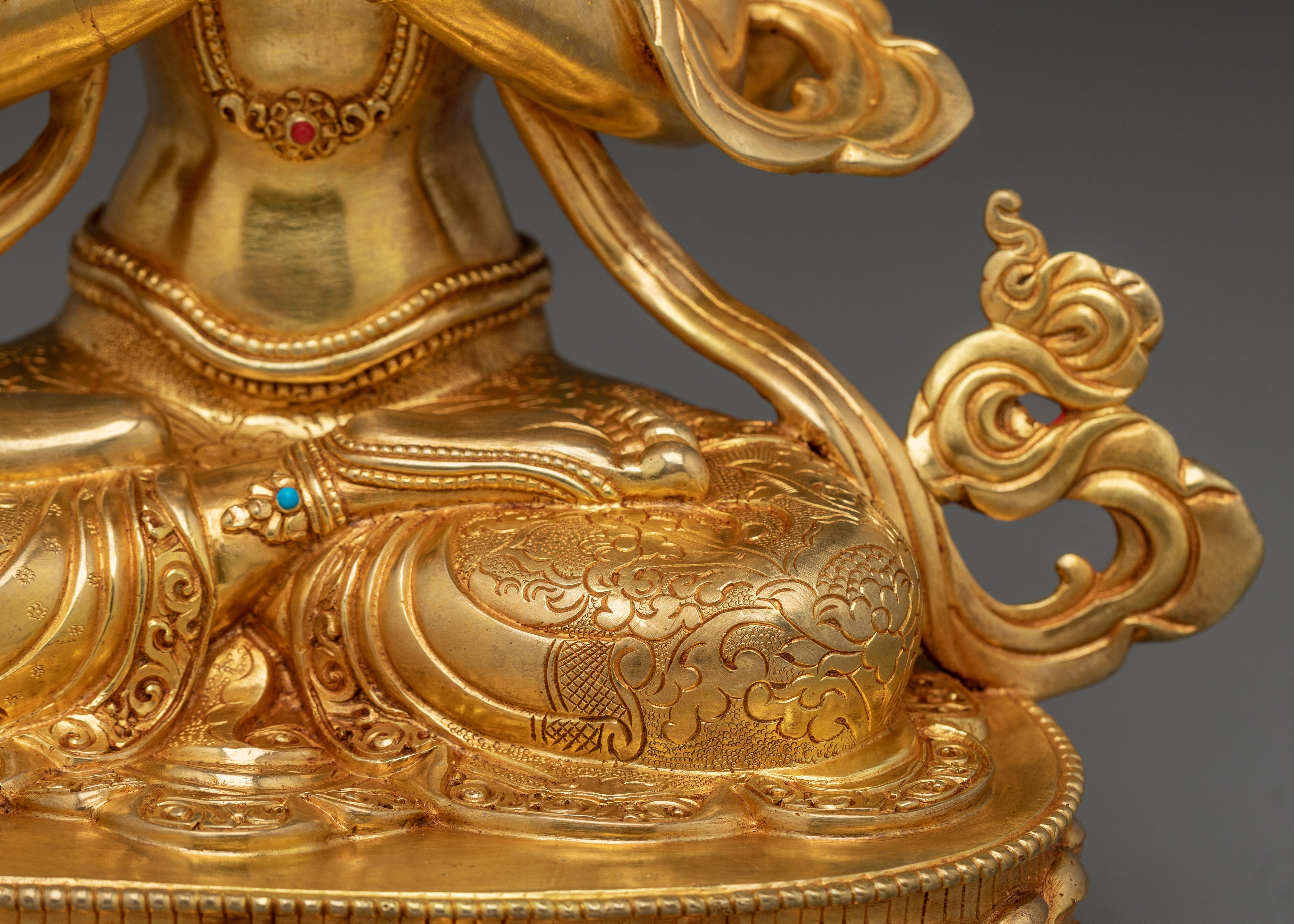 Copper Chenrezig Statue: The Bodhisattva of Compassion