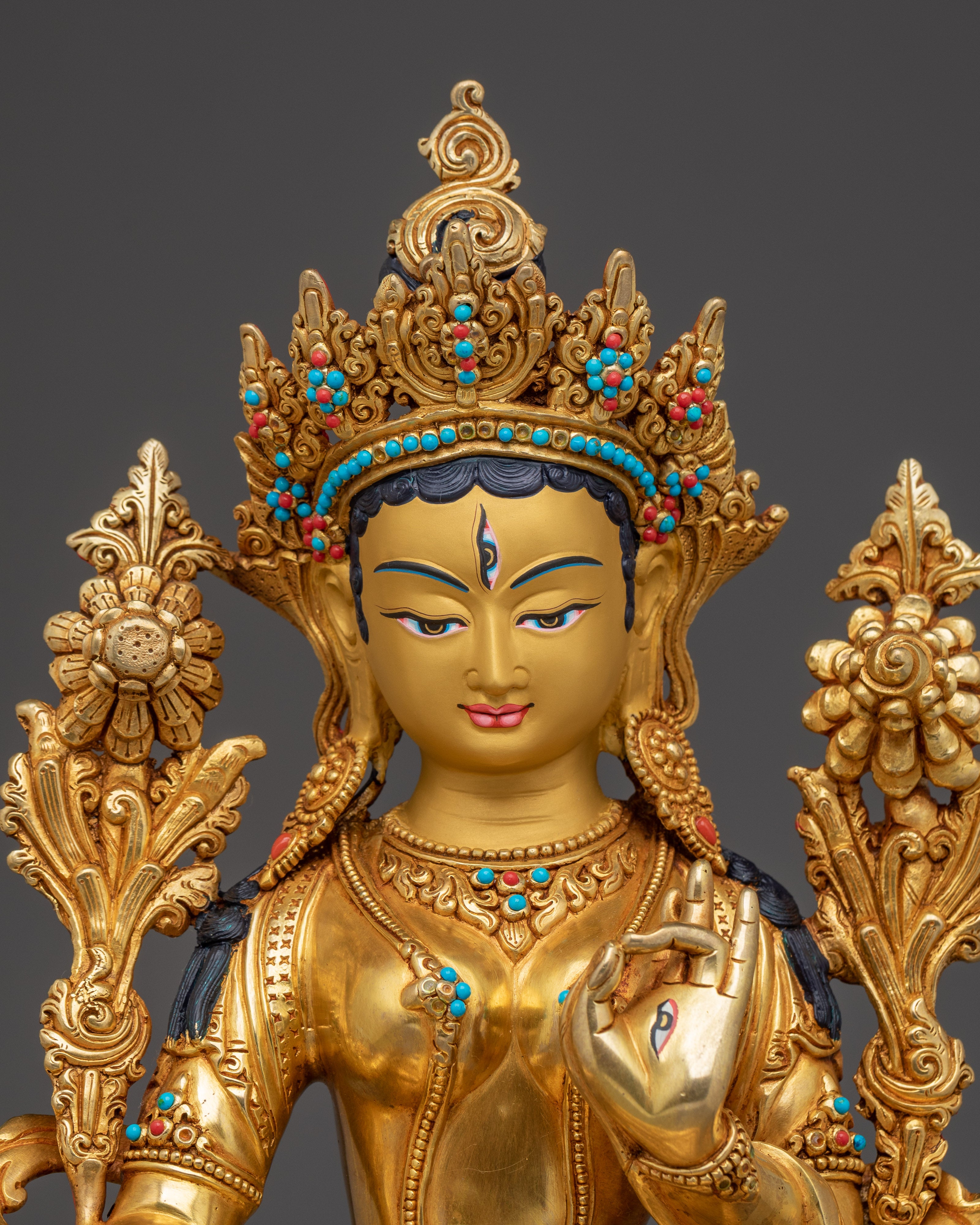 Handmade Statue of Sita Tara | White Tara - Tibetan Healing Deity
