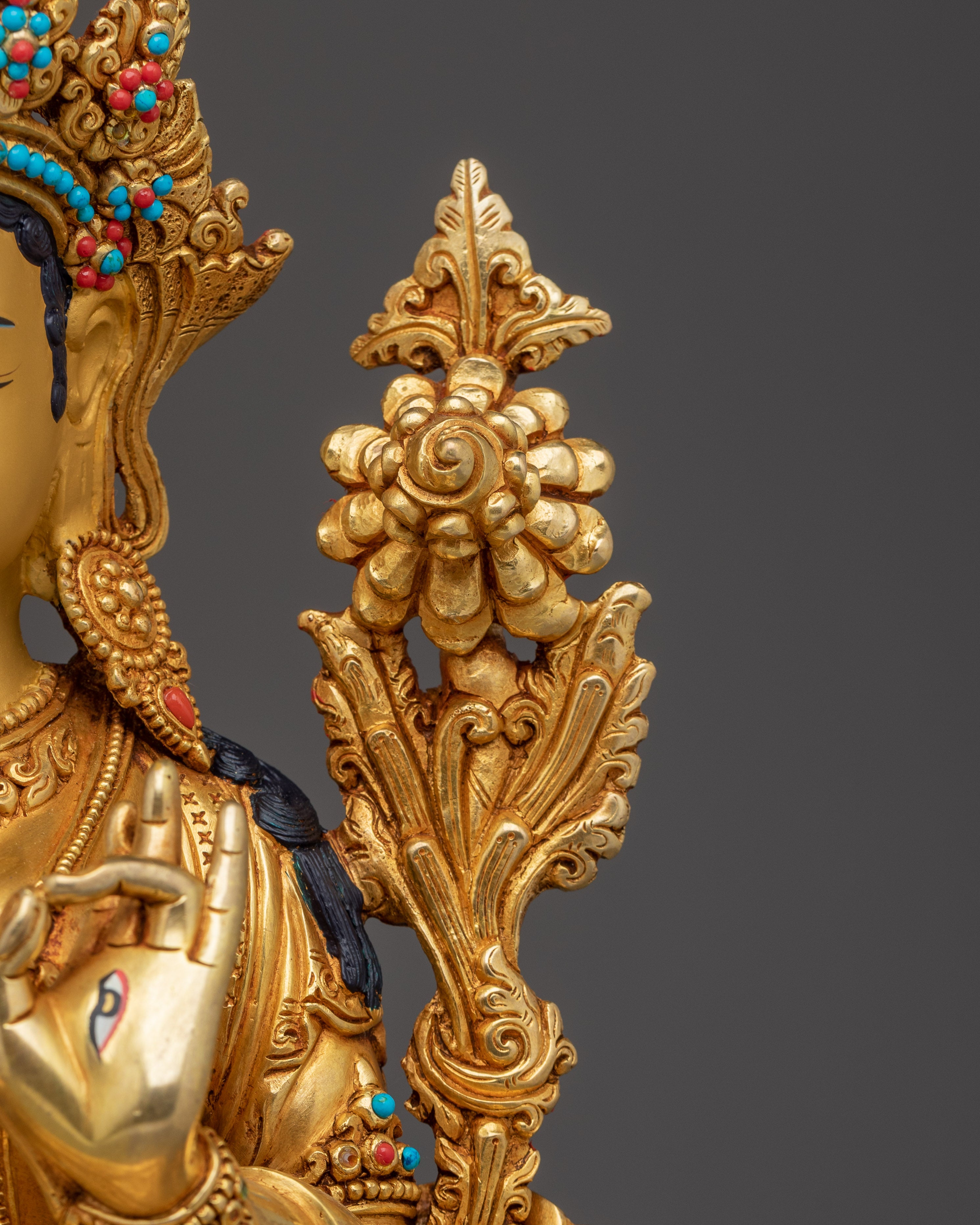 Handmade Statue of Sita Tara | White Tara - Tibetan Healing Deity