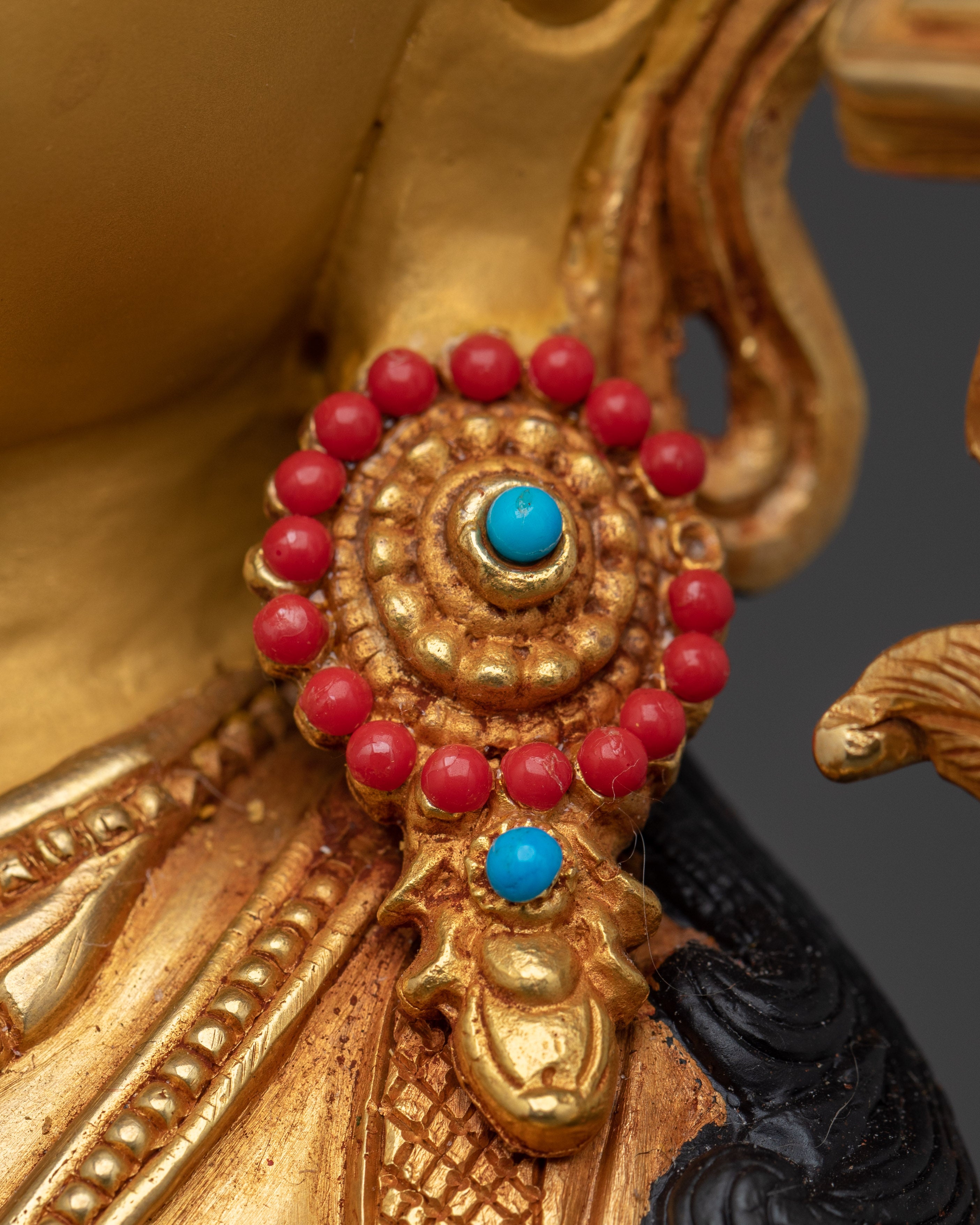 Manjushri Golden Handmade Statue | Buddhist Revered Deity