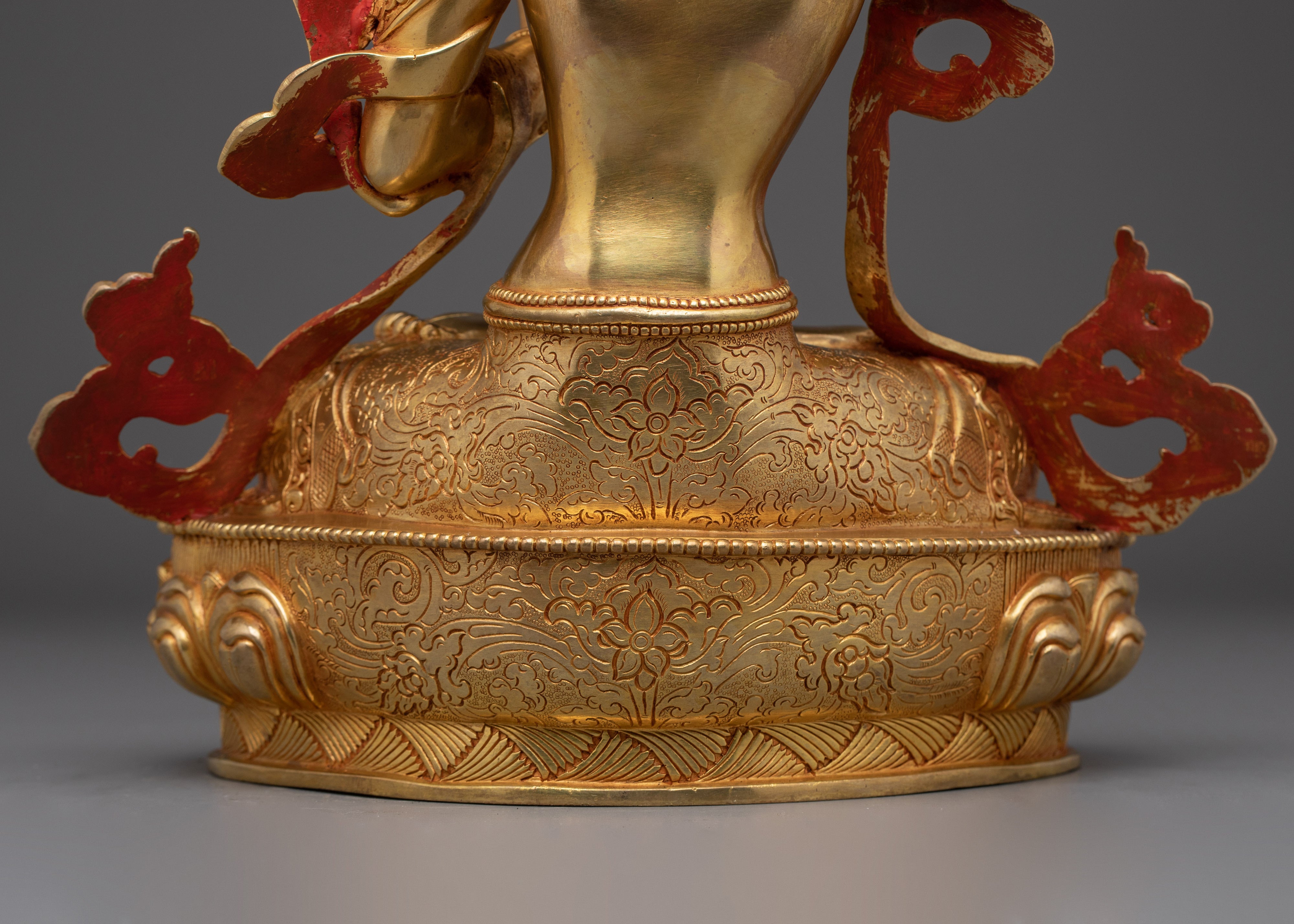 Manjushri Golden Handmade Statue | Buddhist Revered Deity