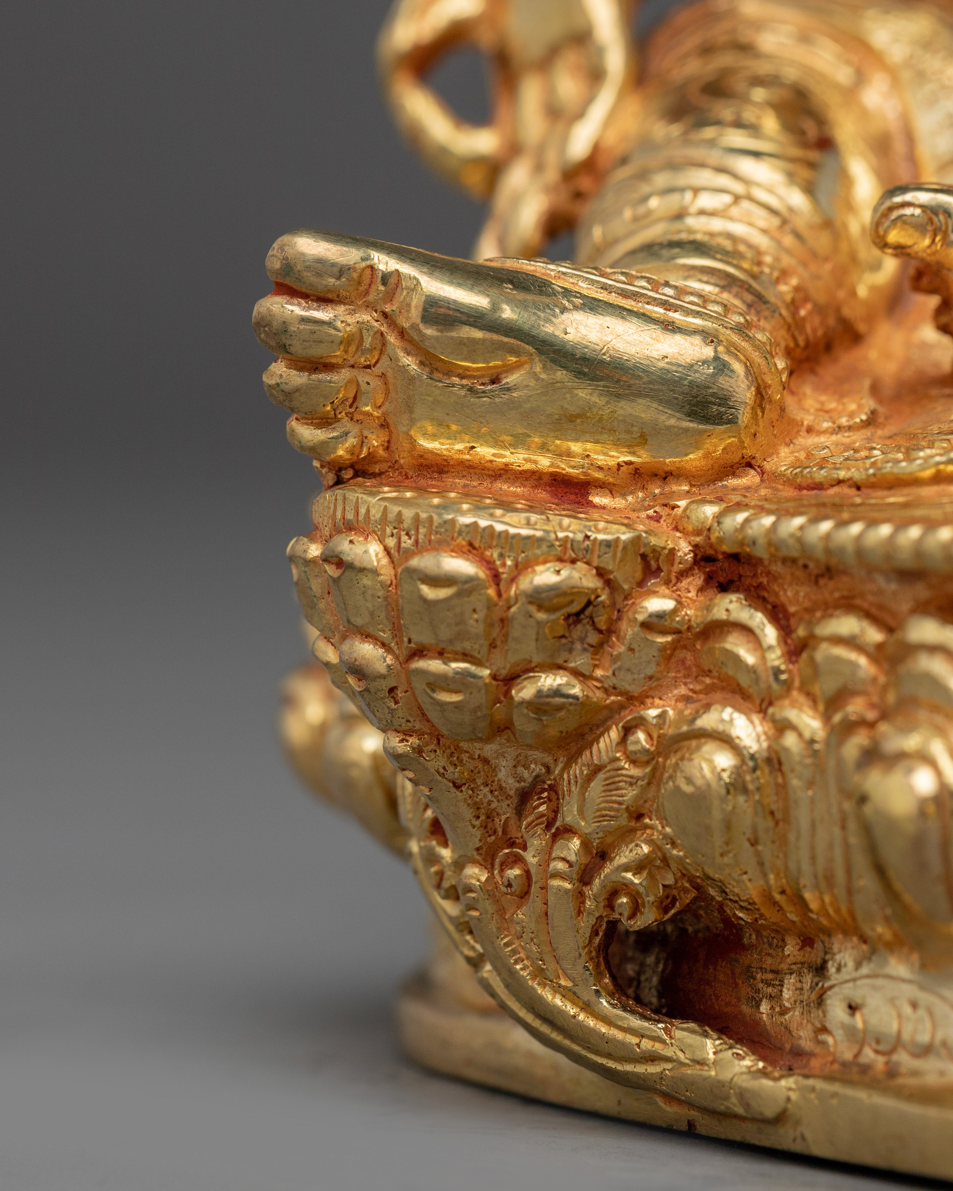 Green Tara Golden Copper Statue | Buddhist Goddess for Altar