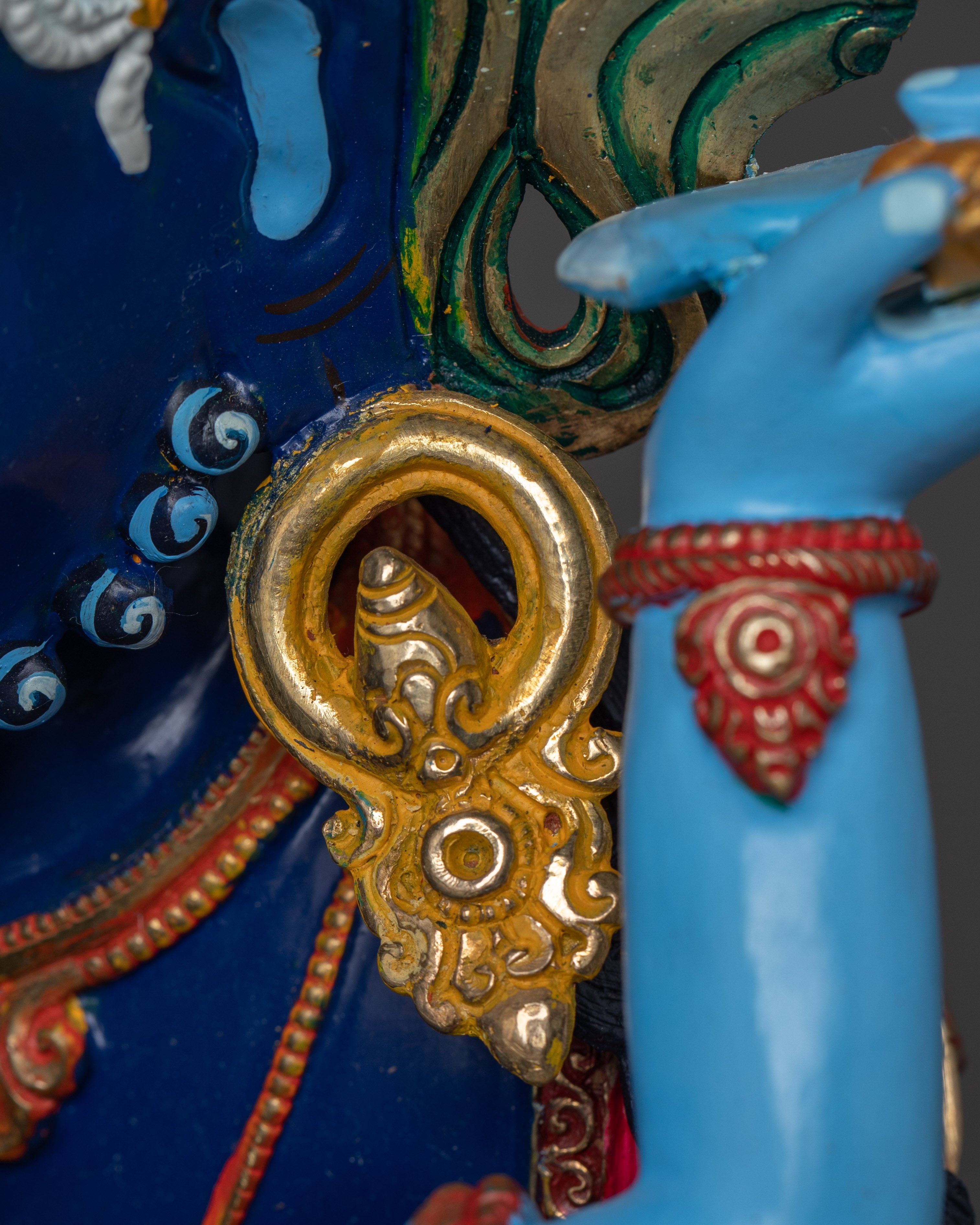 Blue Dzambhala with Consort | The Guardian of Prosperity