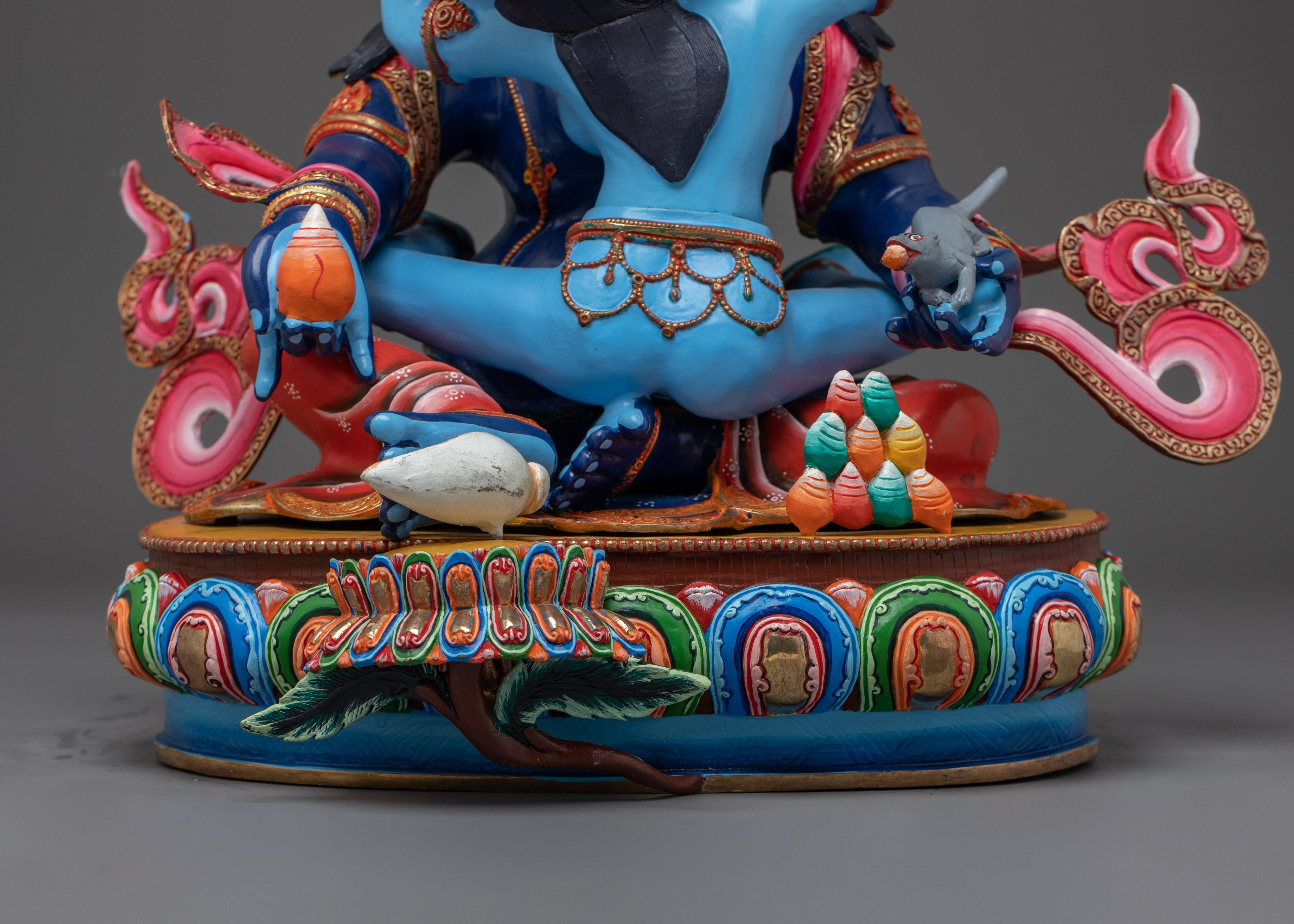 Blue Dzambhala with Consort | The Guardian of Prosperity