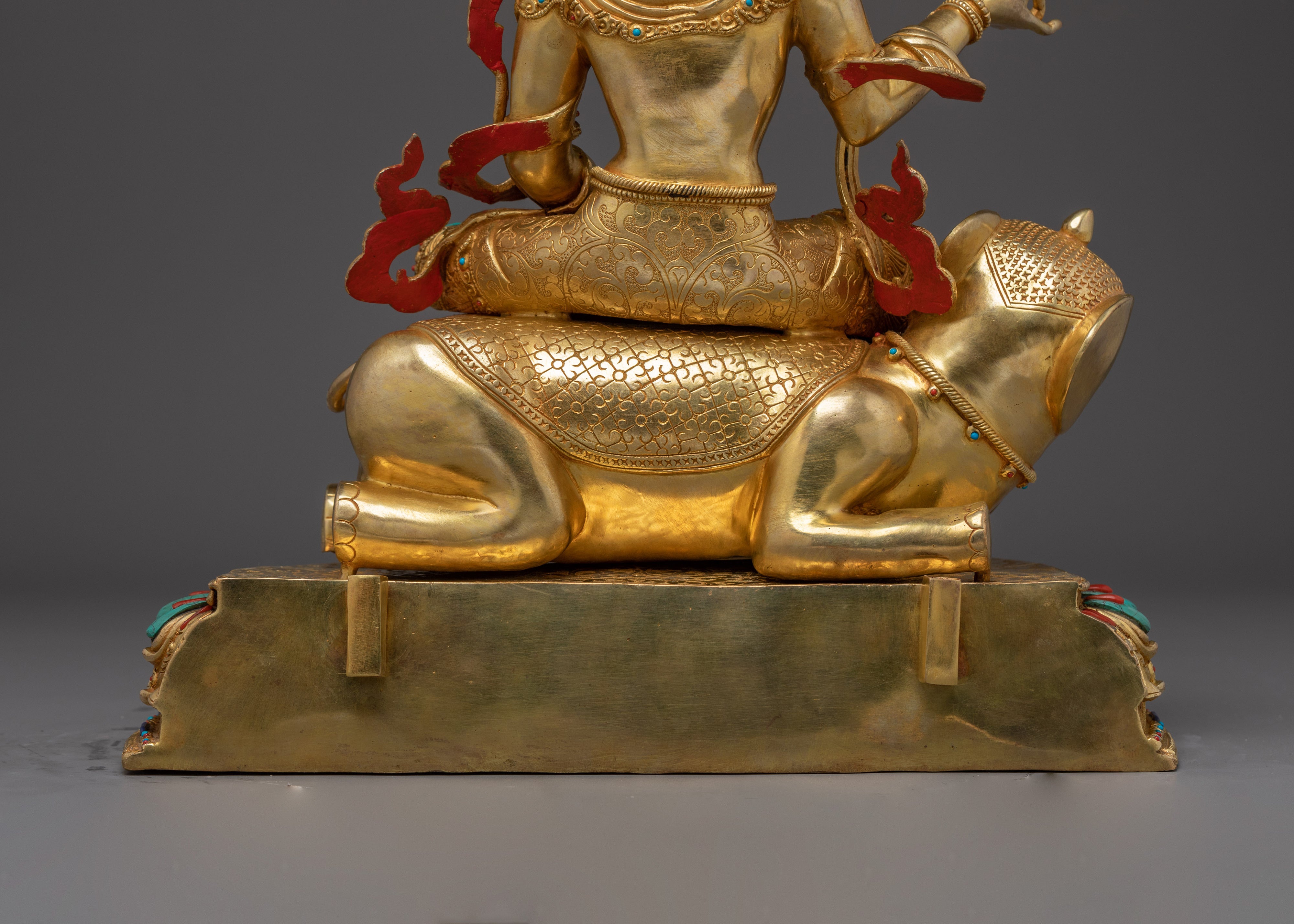 Handcrafted Samantabhadra Art | Elephant Seated Deity of Benevolence
