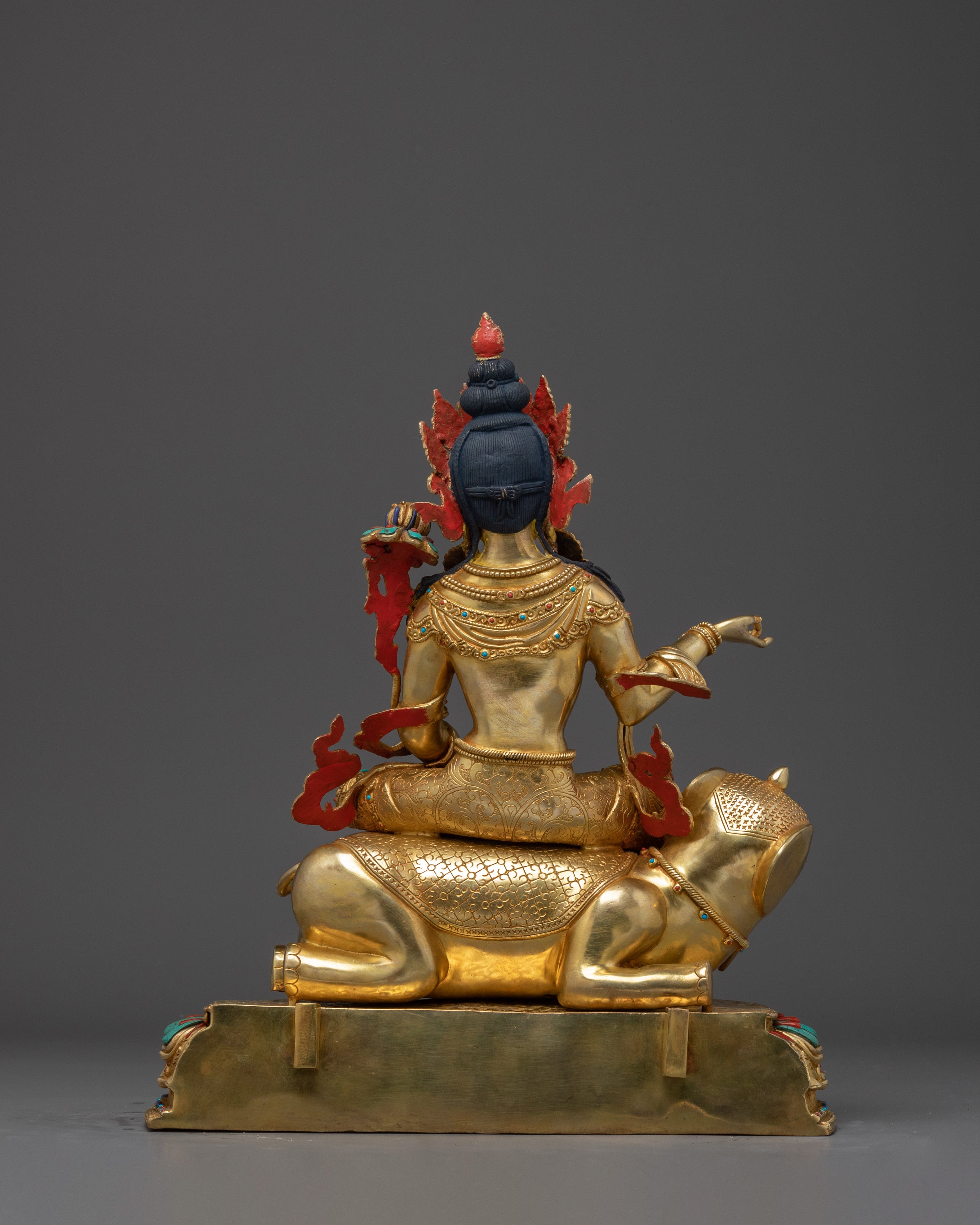 Handcrafted Samantabhadra Art | Elephant Seated Deity of Benevolence