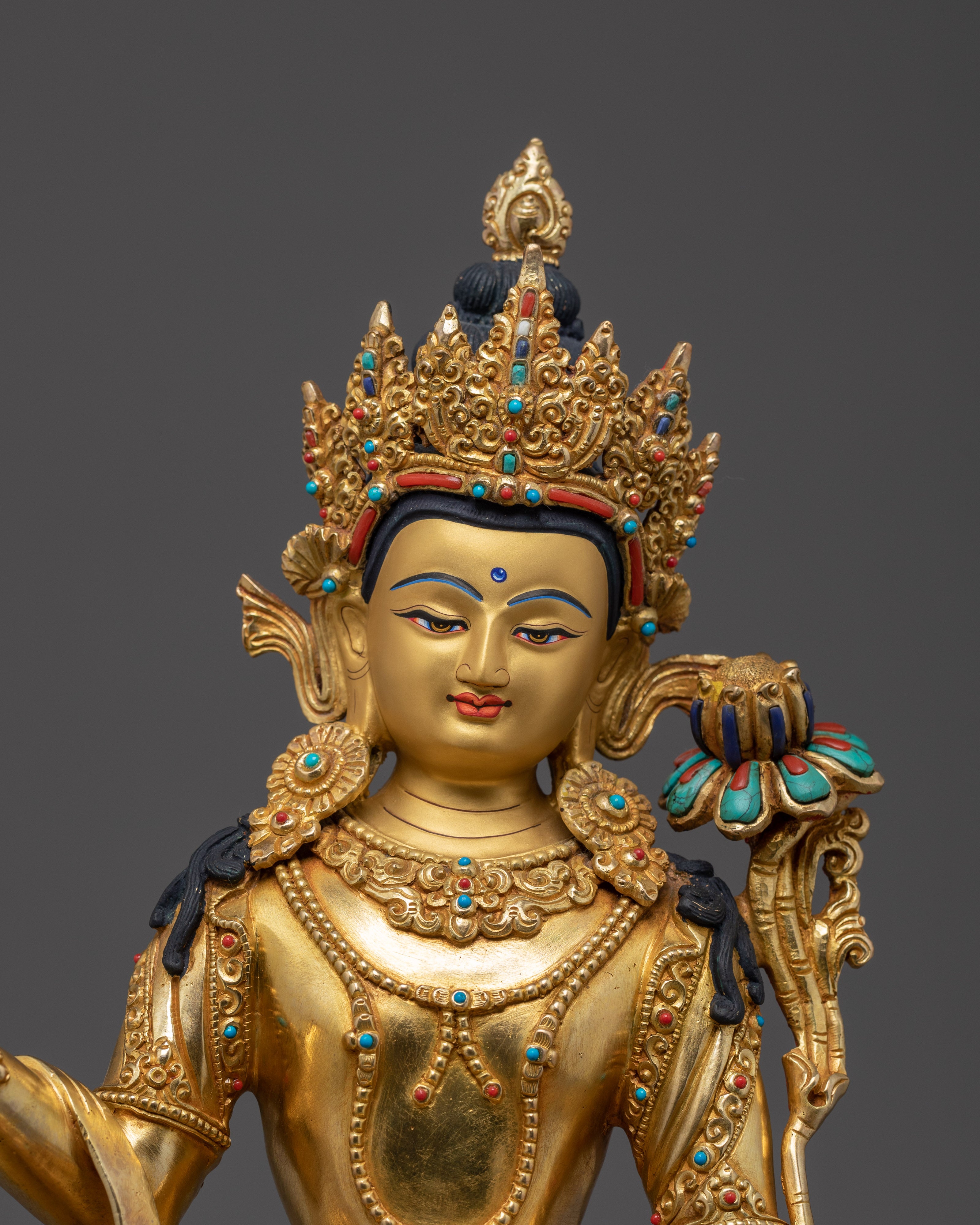 Handcrafted Samantabhadra Art | Elephant Seated Deity of Benevolence