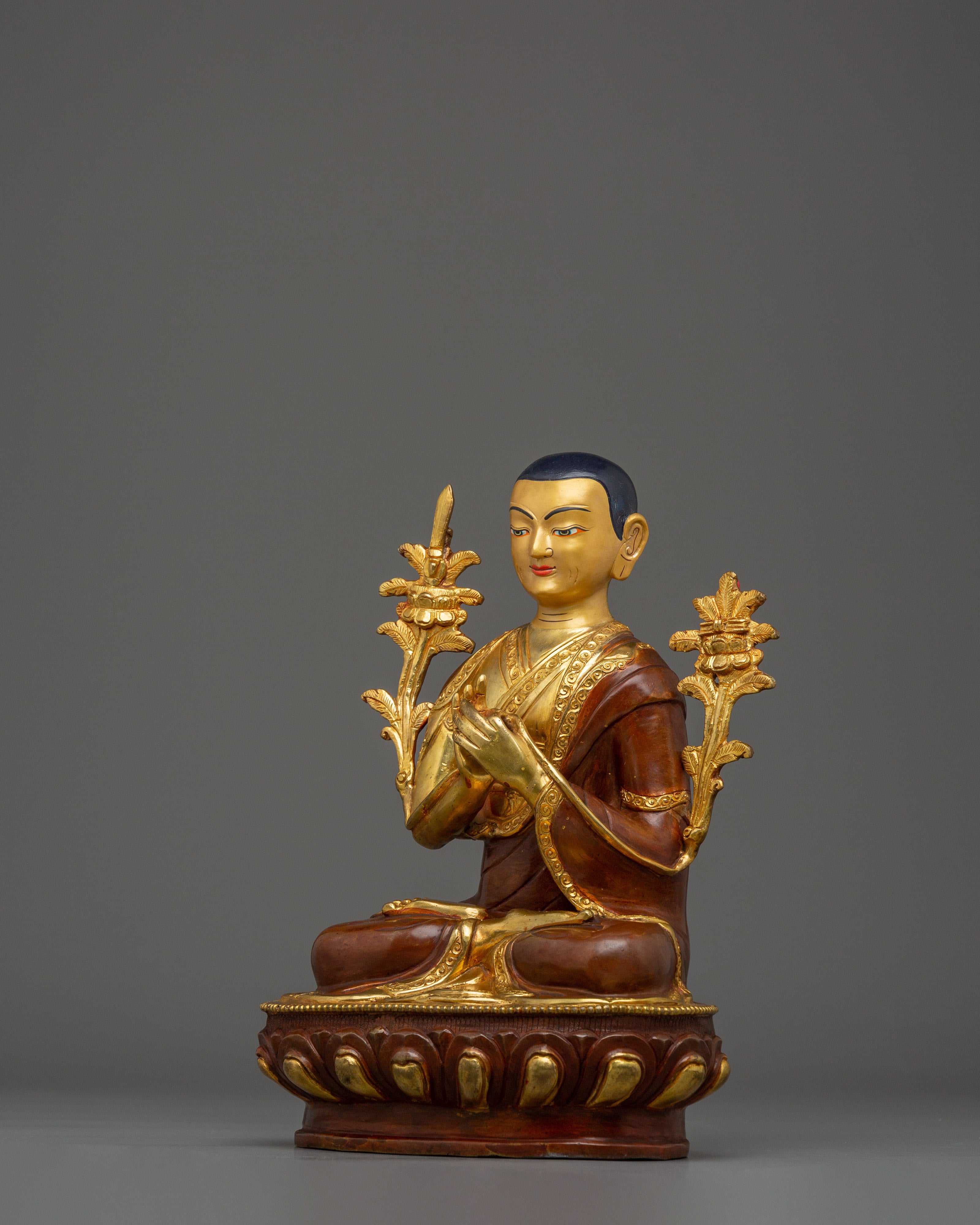 Handmade Tsongkhapa Statue Set with Disciples