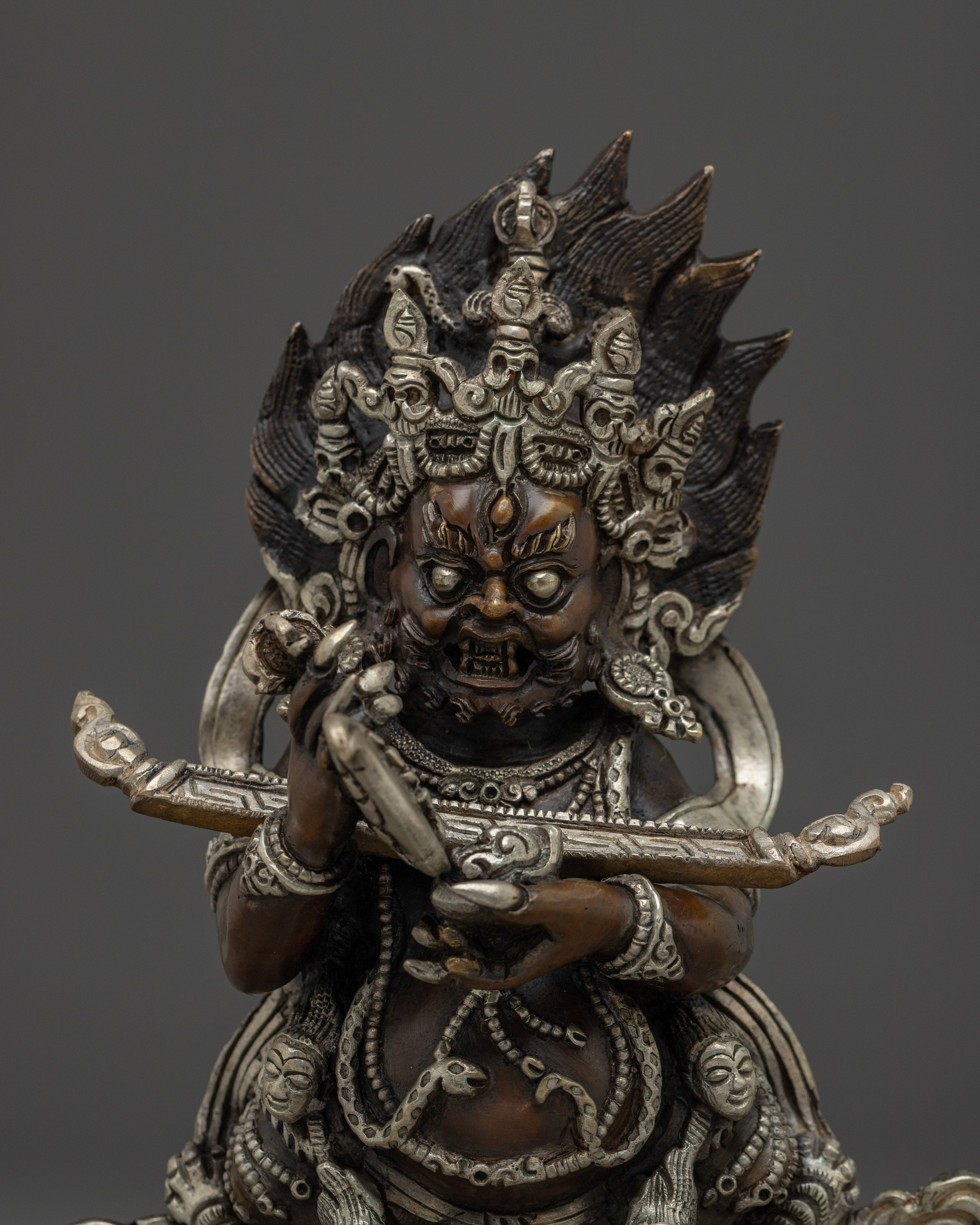 Sakya Mahakala Statue: Protector Mahakala