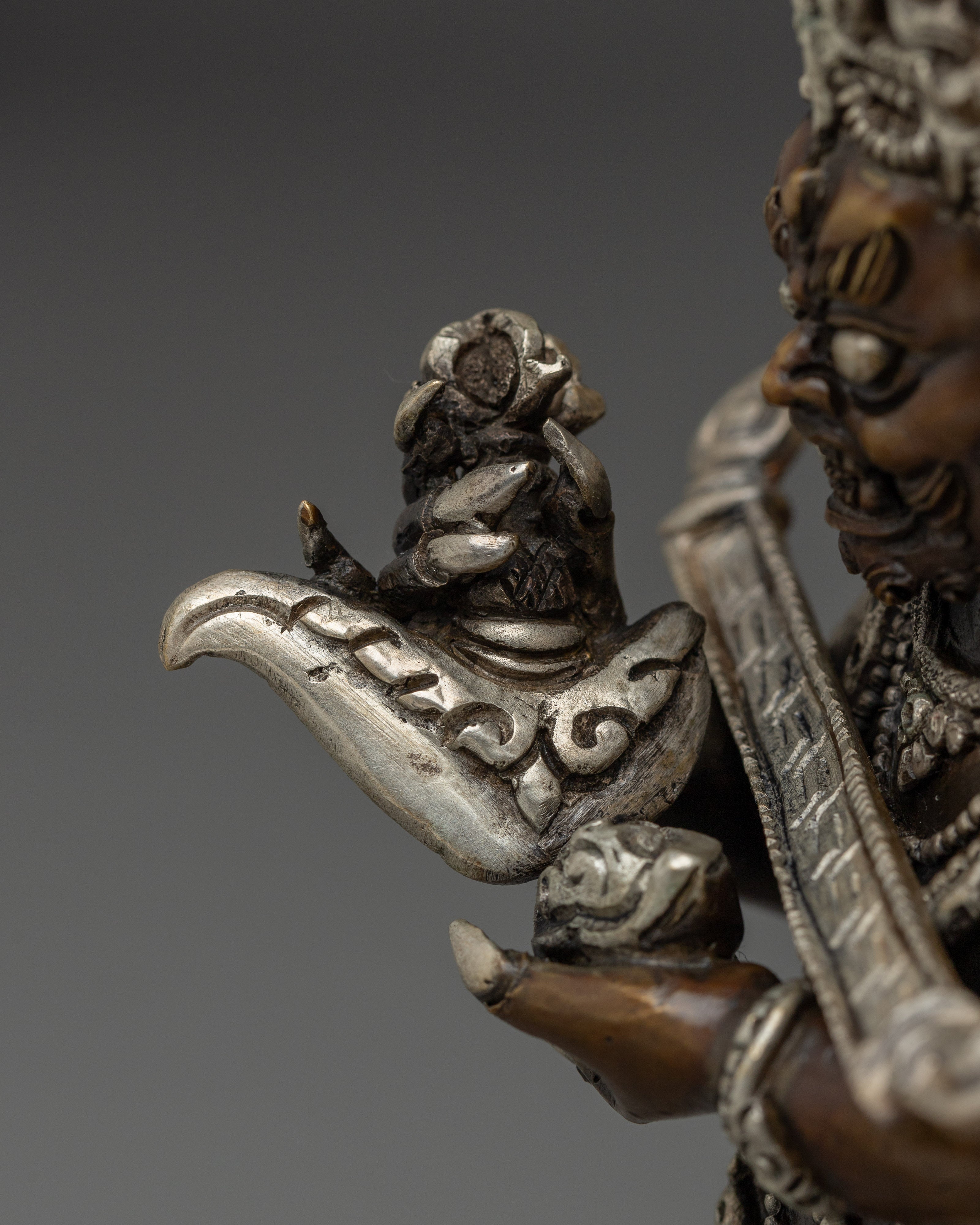 Sakya Mahakala Statue: Protector Mahakala