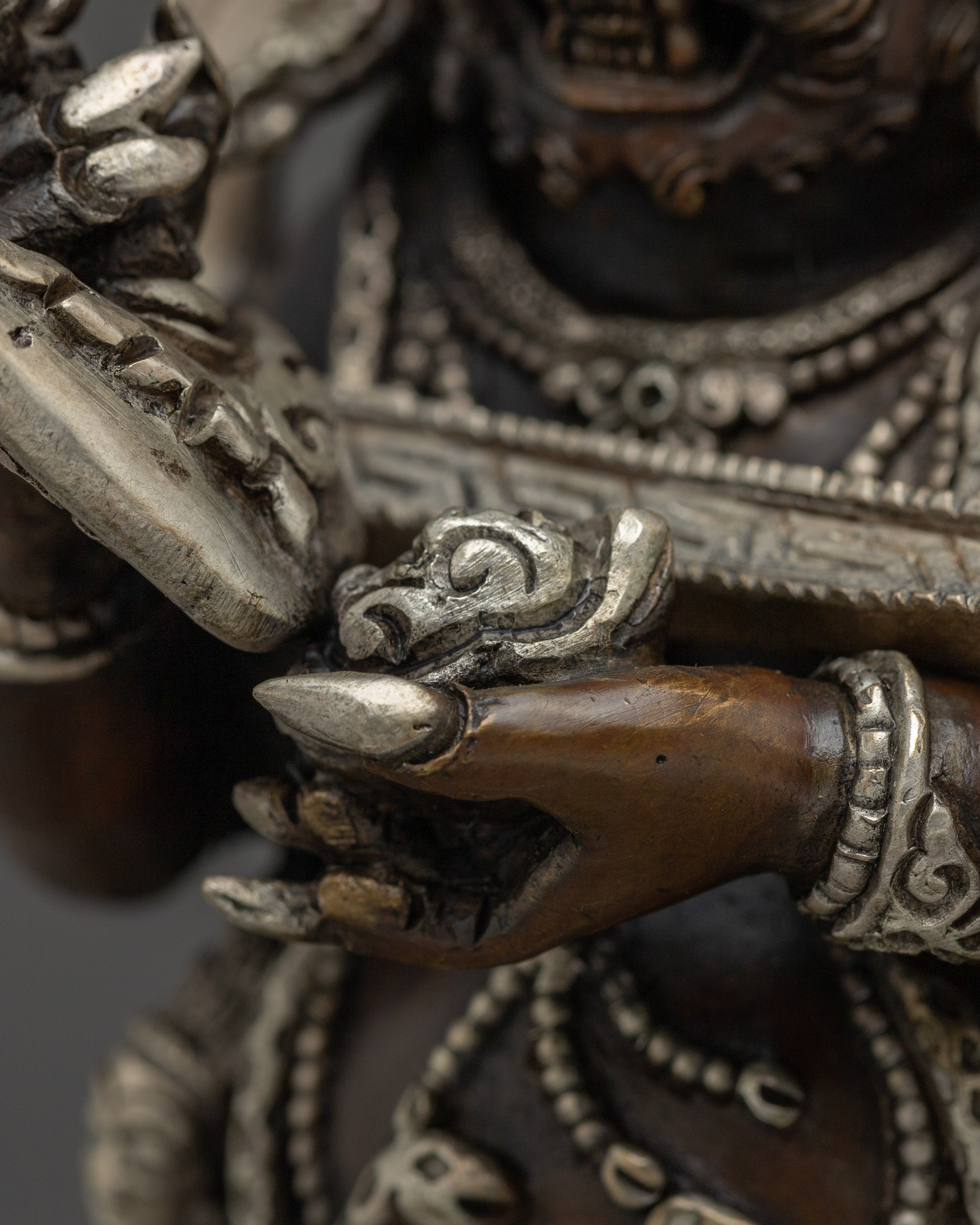 Sakya Mahakala Statue: Protector Mahakala