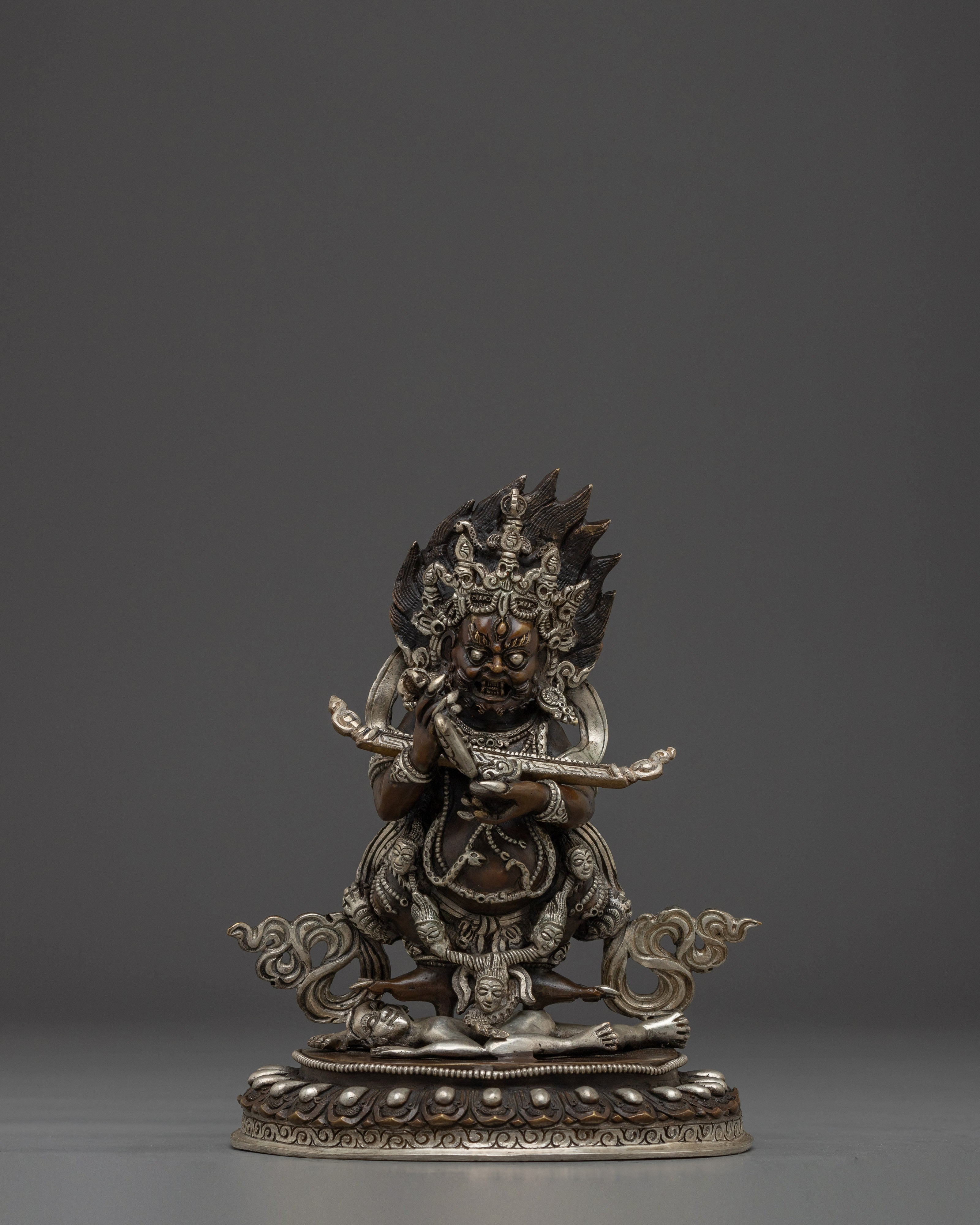 Sakya Mahakala Statue: Protector Mahakala