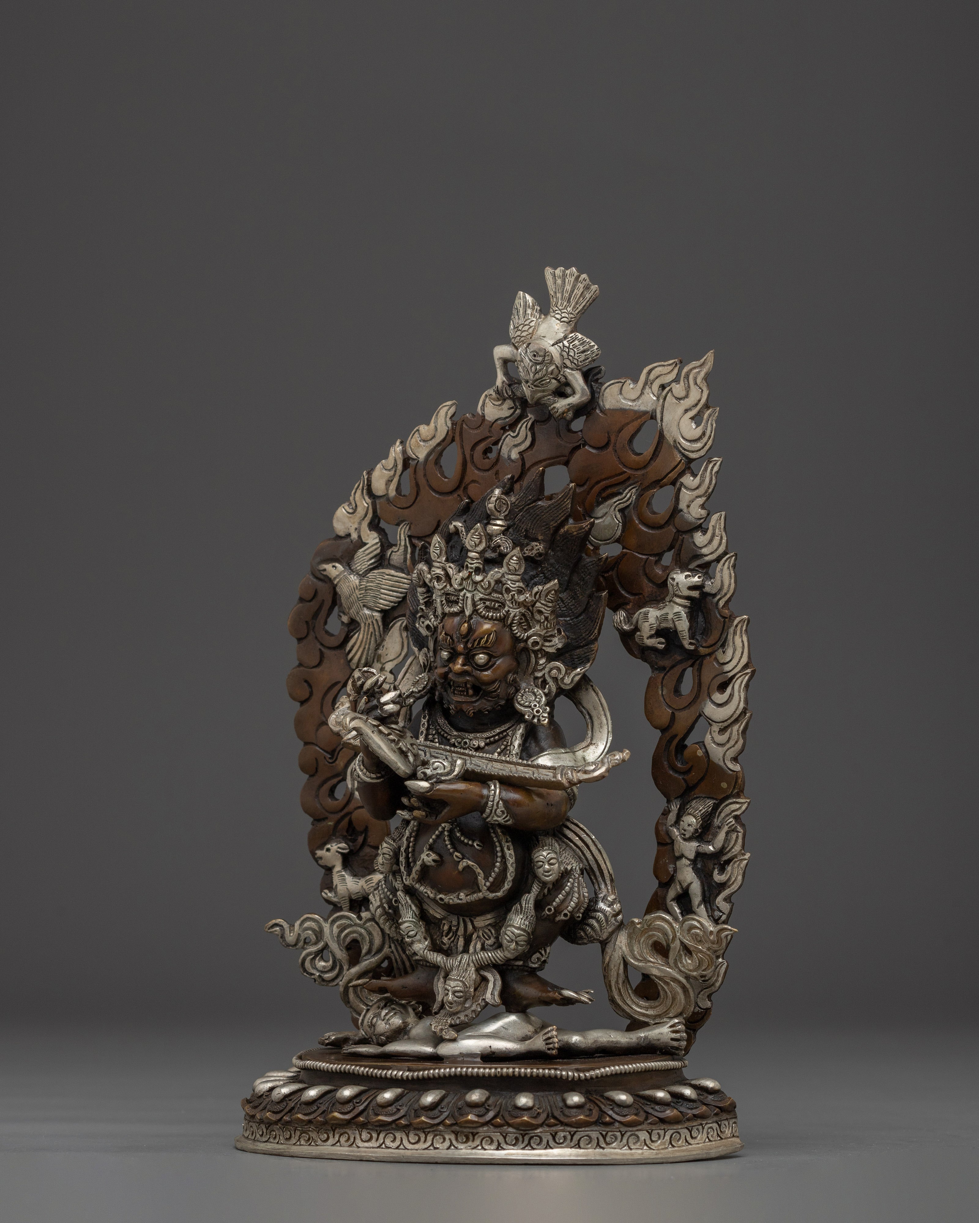 Sakya Mahakala Statue: Protector Mahakala