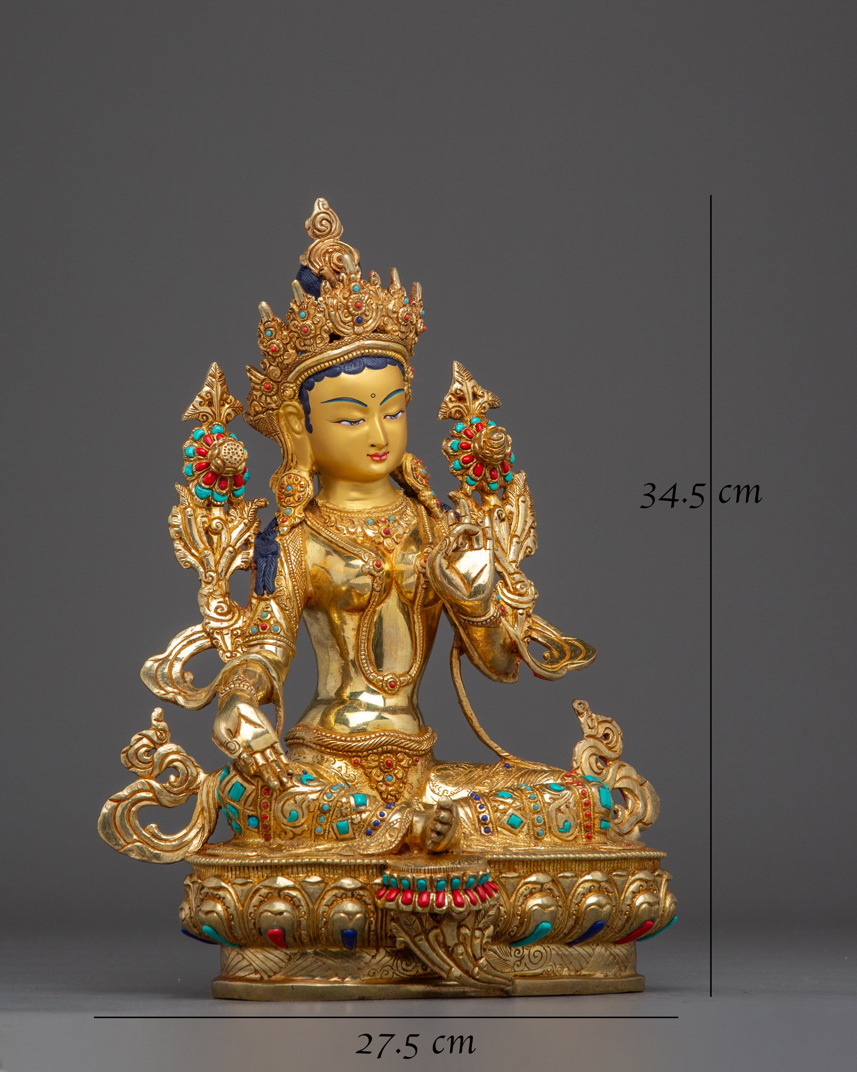 Green Tara Statue : Swift Liberator Goddess